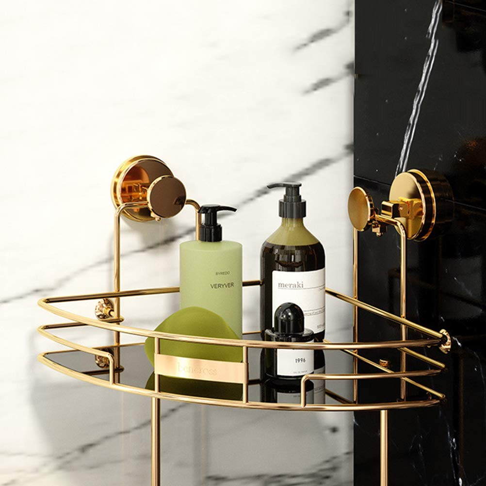 Self-Adhesive Corner Shelves for Bathroom & Kitchen - No Drill Wall Mount Storage Rack, Stainless Steel Shower Organizer - Perfect for Small Spaces, Removable & Rustproof