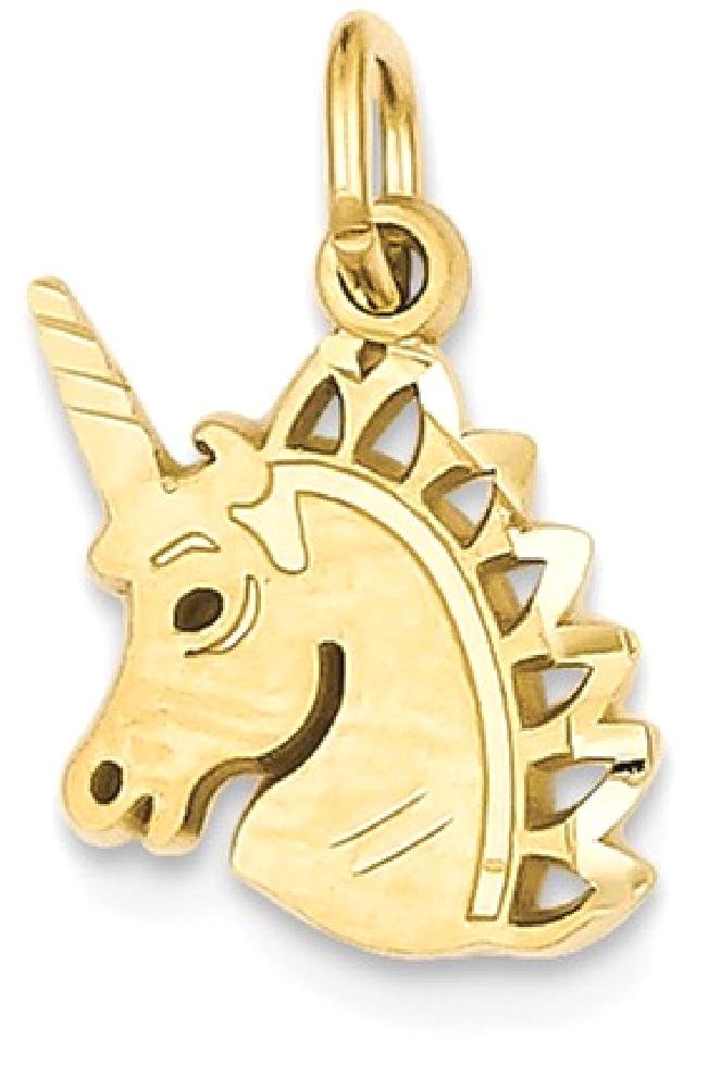 14K Solid Yellow Gold Unicorn Horse Head Necklace - Magical Animal Lover Pendant for Equestrians | Perfect Gift for Birthday, Anniversary & Special Occasions