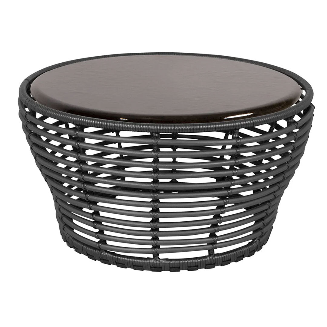 Outdoor Wicker Coffee Table - Medium Size, Weather-Resistant Rattan Basket for Patio, Garden, and Poolside Relaxation