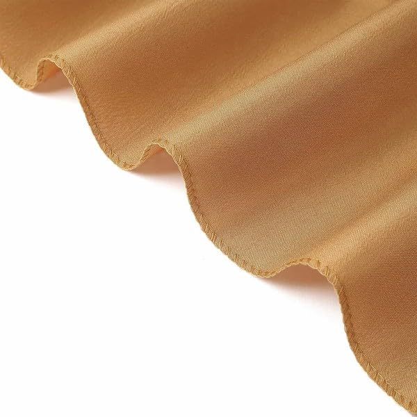 50 Pack Gold Polyester Folding Chair Covers - Elegant Wedding Reception Chair Slipcovers for Banquet, Party & Event Decorations - Waterproof & Wrinkle-Resistant