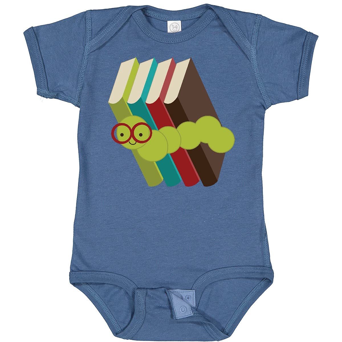 Inktastic Bookworm Books Reading Baby Bodysuit - Cute Infant Onesie for Book Lovers & Reading Enthusiasts - Perfect Gift for Baby Showers, Birthdays & Library Visits