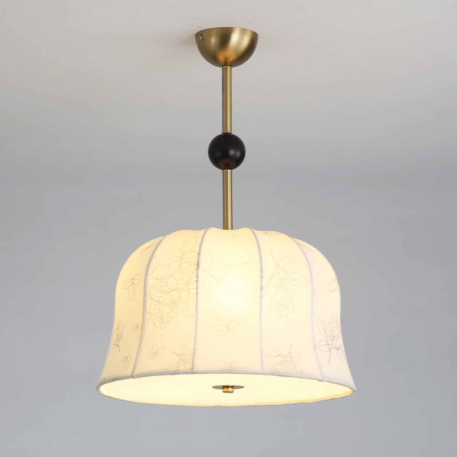 Blossom Curve Pendant Lamp - Modern Floral Glass Ceiling Light Fixture for Dining Room, Bedroom & Living Room Decor