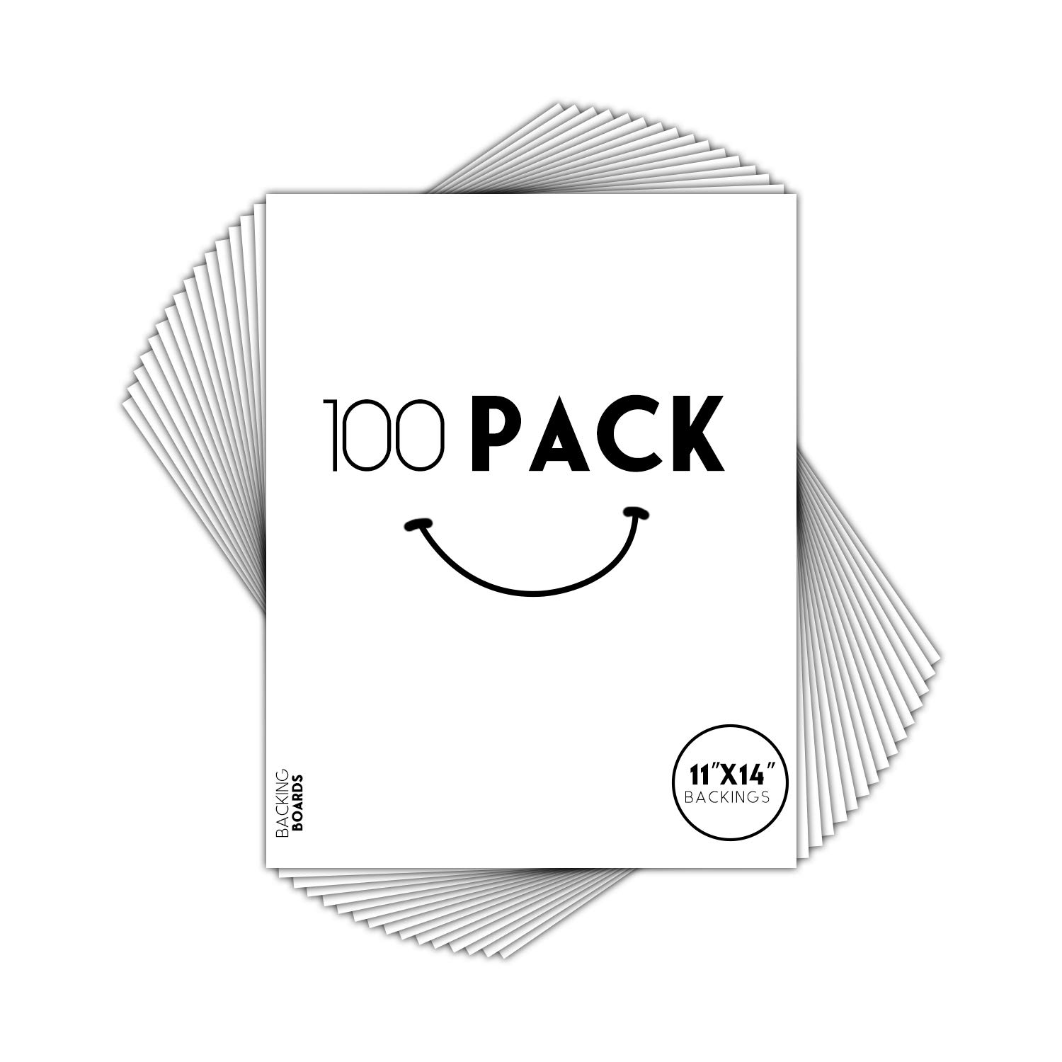 Golden State Art 11x14 White Backing Boards - Pack of 100, 4-Ply Thickness, Acid-Free & Signature Friendly - Perfect for Framing Photos, Art Prints, Certificates & Picture Displays (Home Decor, Gallery Exhibits, Office Presentations)