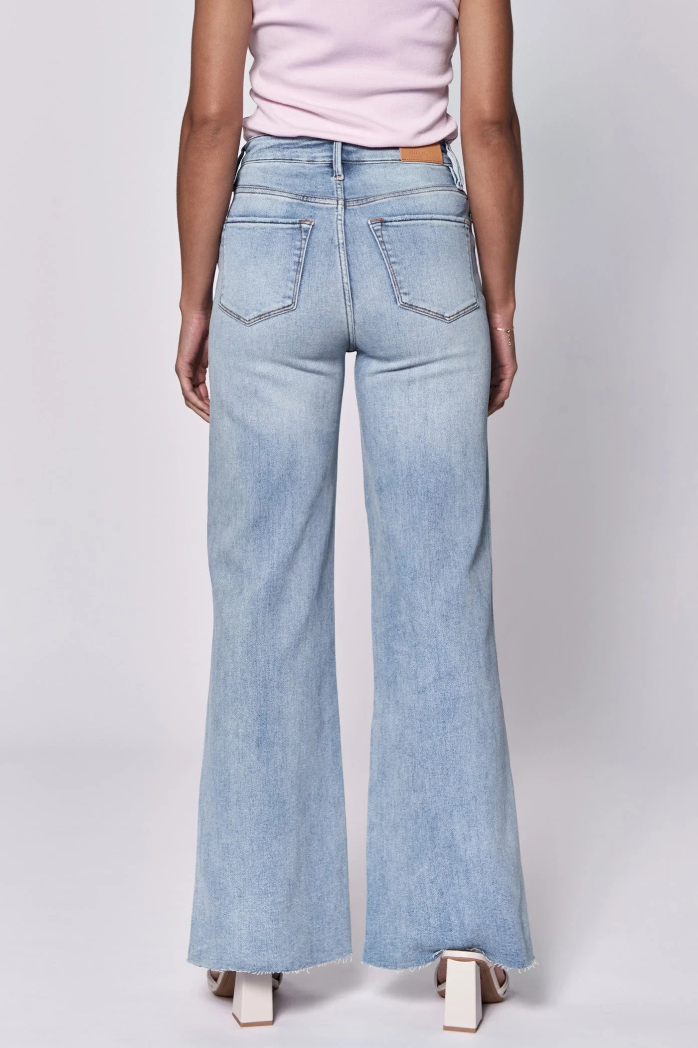 Fiona High Rise Cut Off Hem Jeans - Women's Distressed Denim Shorts for Summer | Perfect for Casual Outfits, Beach Trips & Music Festivals