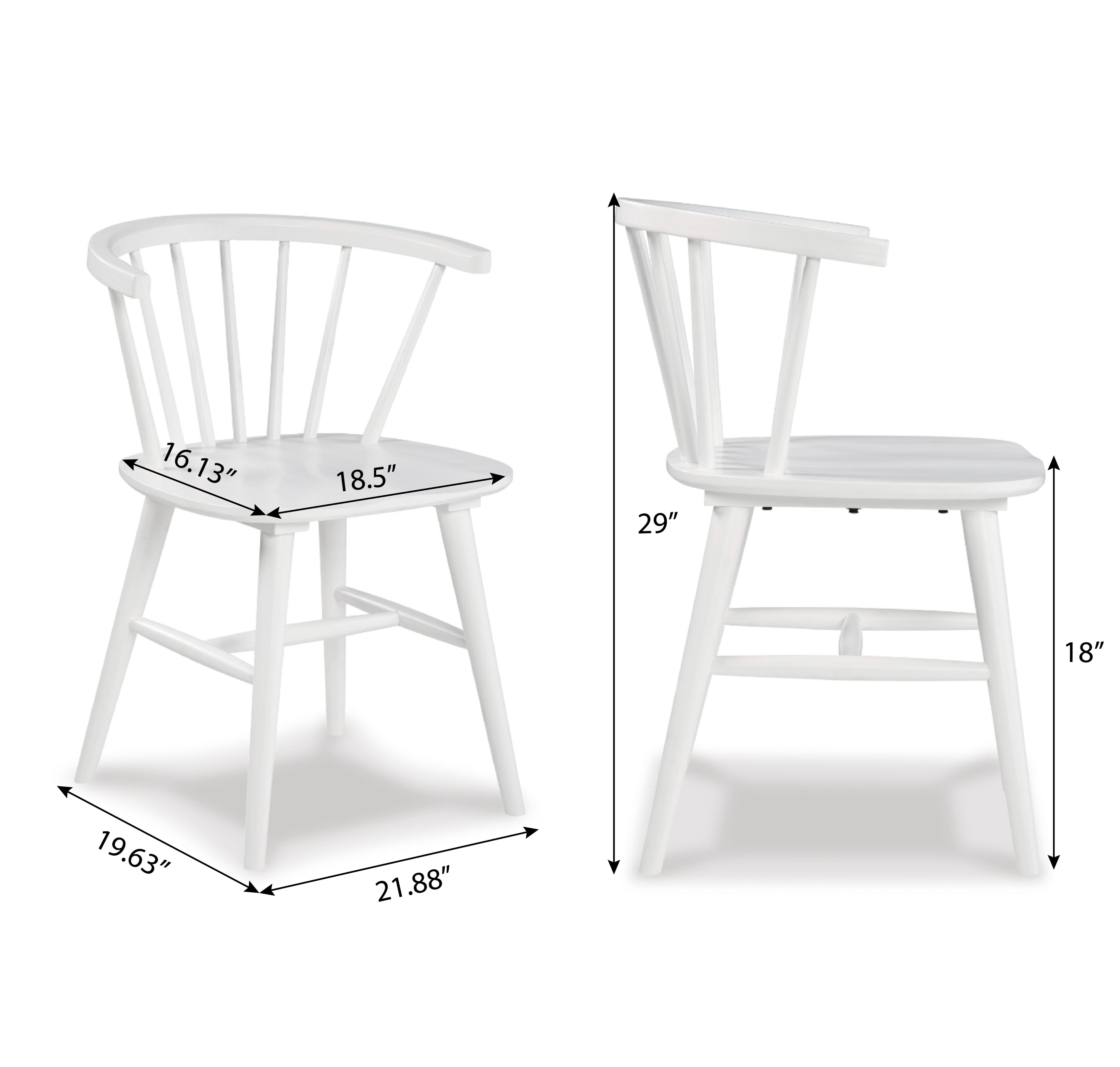 Roundhill Furniture Edo Wood 5-Piece Dining Set - White Trestle Dining Table with 4 Windsor Chairs for Kitchen, Dining Room & Small Space | Farmhouse Style Home Decor