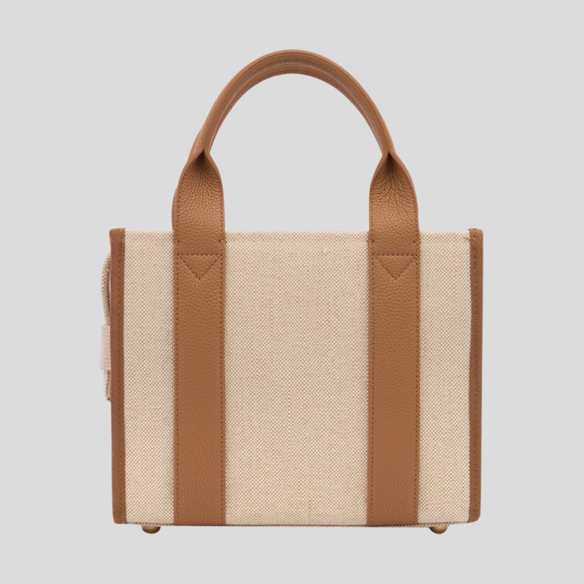 Stylish Micro Bon Vivant Structured Tote Bag - Premium Jute & Tan Leather Handbag for Women - Perfect for Work, Shopping & Travel Accessories
