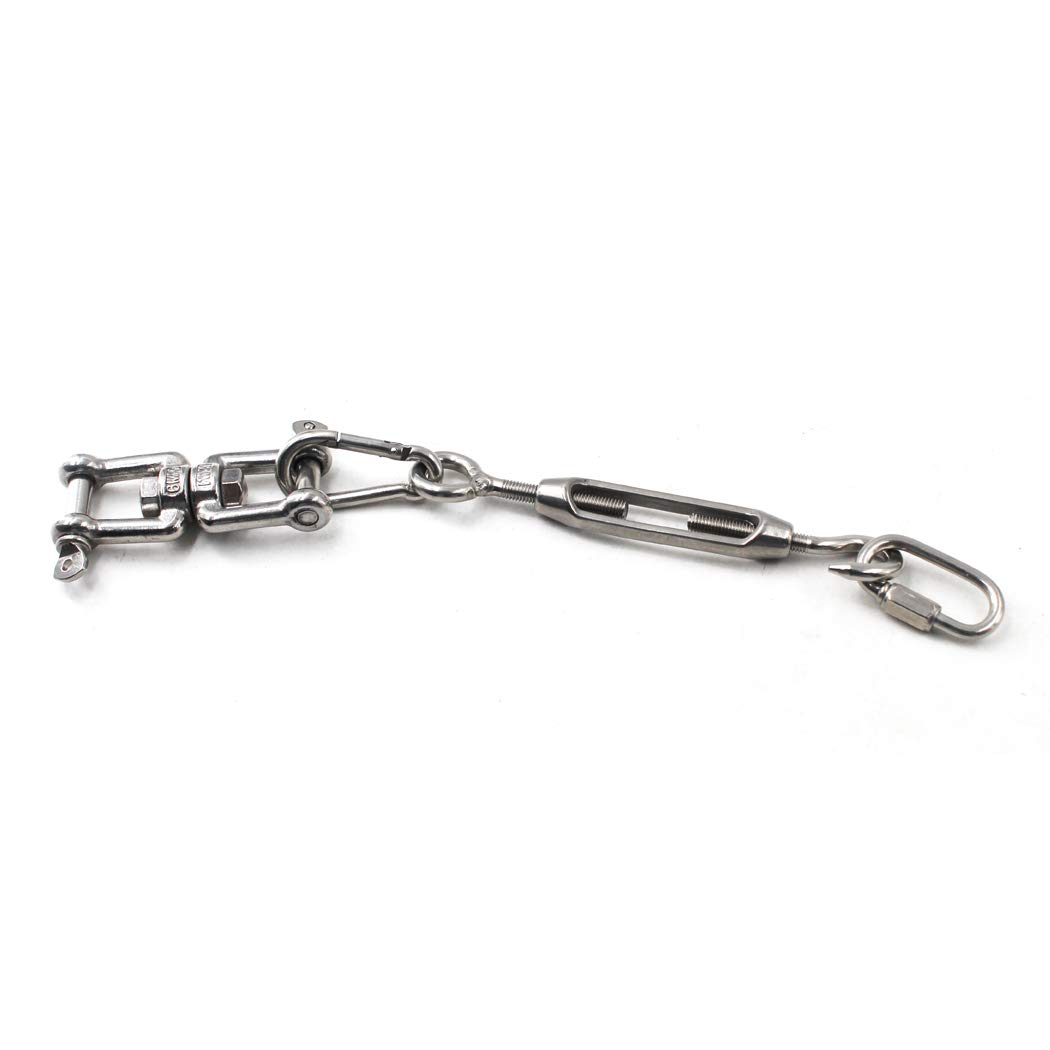 304 Stainless Steel Swivel Double Shackle - Marine Grade Boat Anchor Chain Connector for Sailboats, Yachts & Fishing Boats - Corrosion Resistant & Durable