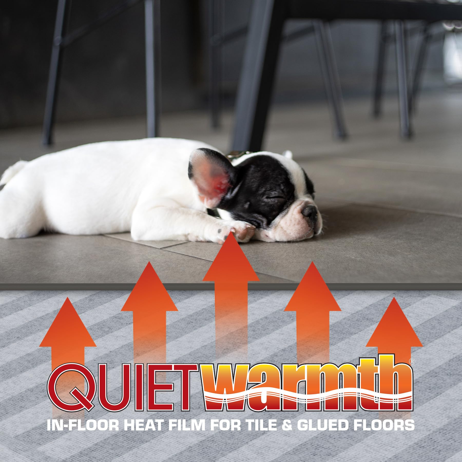 Tile QWT1.5X5F120 Electric Radiant Floor Heating Mat - 1.5'x5' 120V Under Tile, Stone & Laminate Flooring (7.5 sq ft Coverage) - Perfect for Bathroom, Kitchen & Basement Floor Warming
