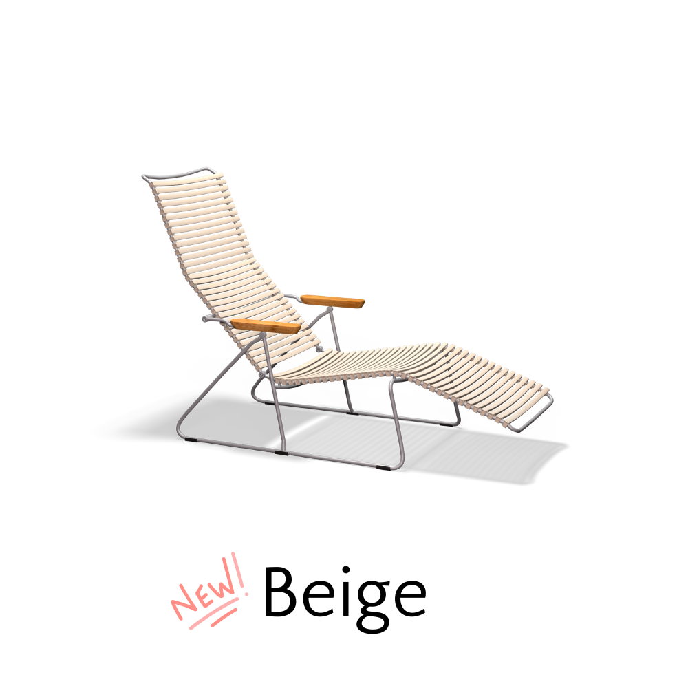 CLICK Premium Sun Lounger - Adjustable Outdoor Chaise Lounge for Pool, Beach & Patio - Comfortable & Durable Sunbathing Chair for Relaxing in Backyard, Garden or Deck