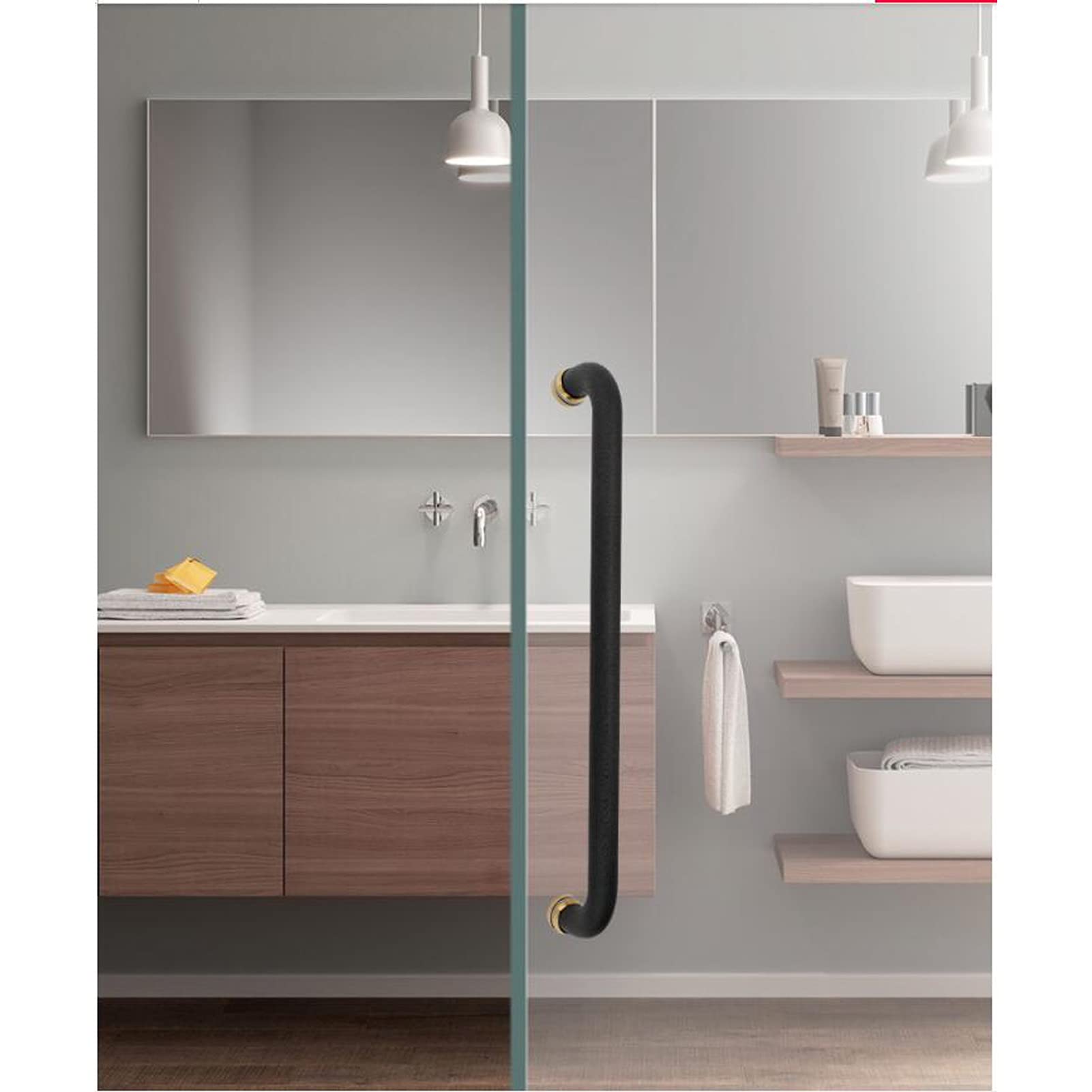 Frameless Shower Door Handle Replacement - Single Sided Towel Bar Pull Push Knob for Bathroom Glass Doors | Perfect for Modern Bathroom Renovations & Spa-Like Upgrades