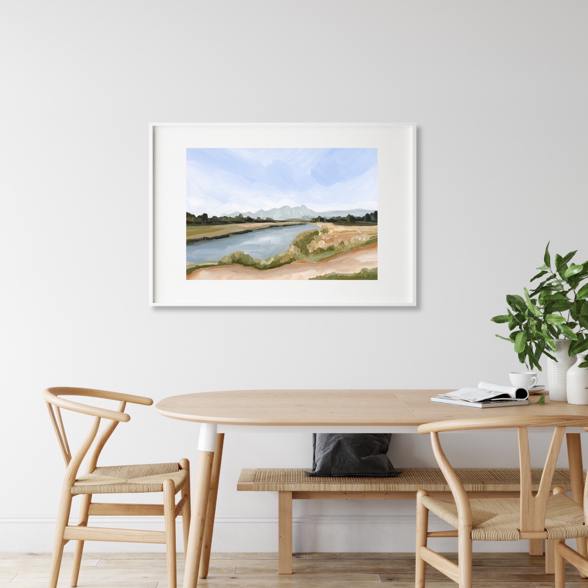 Autumn Below Art Print - Fall Landscape Wall Decor for Living Room, Bedroom & Office | Nature-Inspired Home Decor