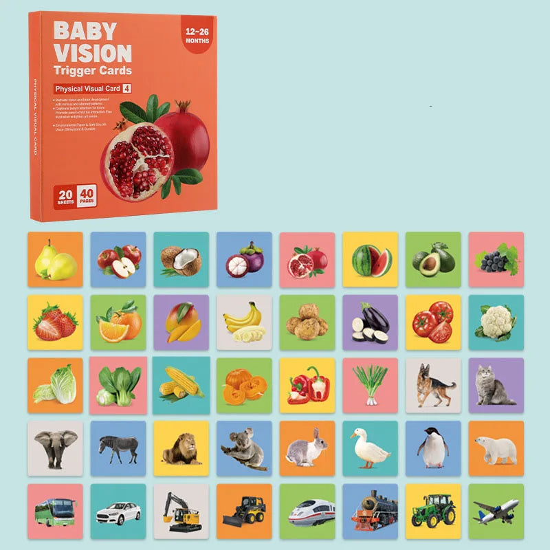 VisionFocus Montessori Flash Cards for Toddlers - Alphabet, Numbers & Shapes Learning - Perfect for Homeschooling & Early Childhood Education