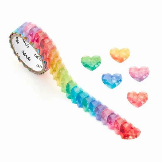 Brooming Heart Washi Tape Roll - Decorative Japanese Paper Stickers for Scrapbooking, Journaling, and DIY Crafts - Perfect for Bullet Journals, Planners, and Gift Wrapping