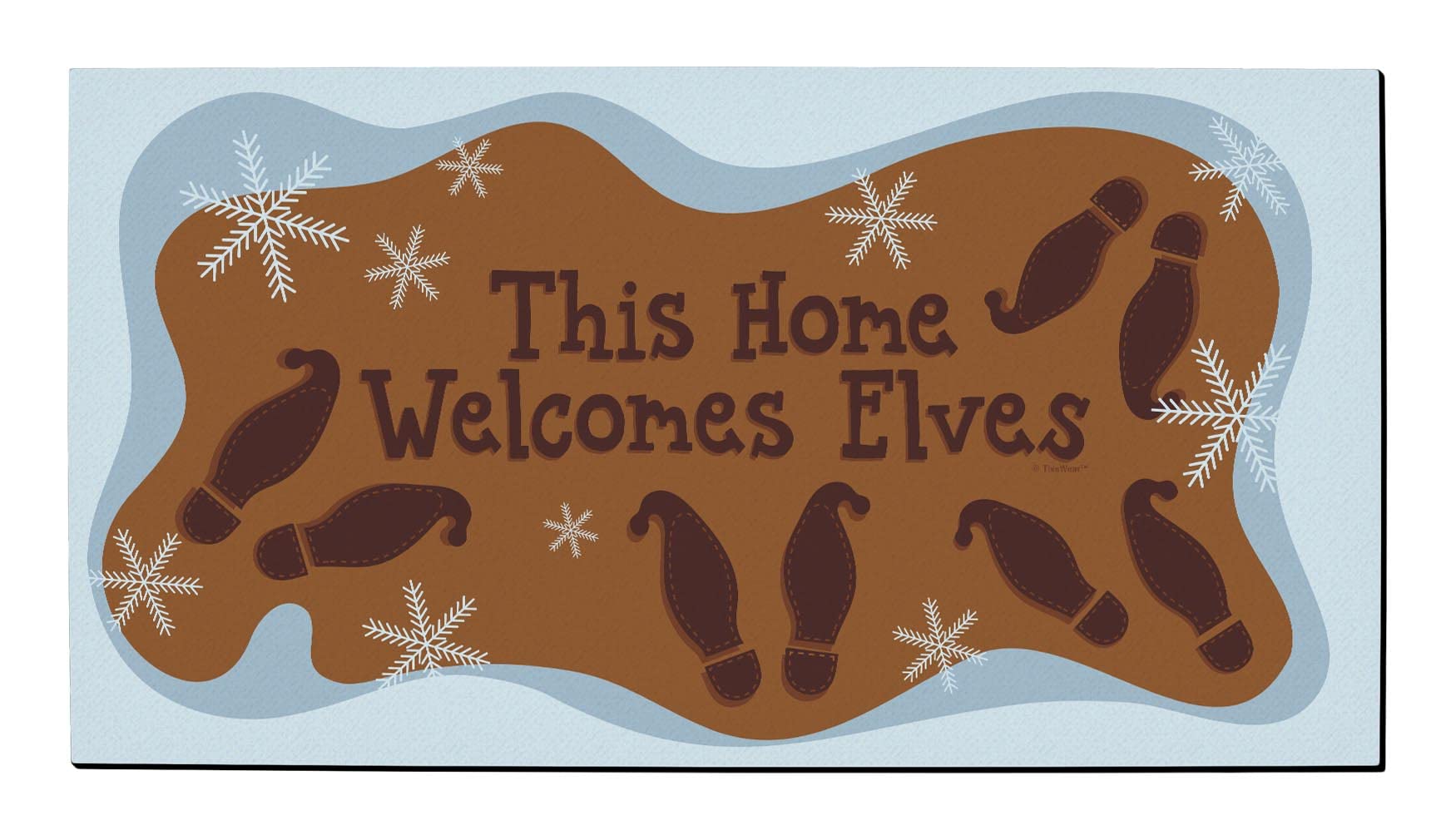 Christmas Doormat - This Home Welcomes Elves - Holiday Home Decor for Women - Perfect for Front Door, Porch & Holiday Entryway Decorations