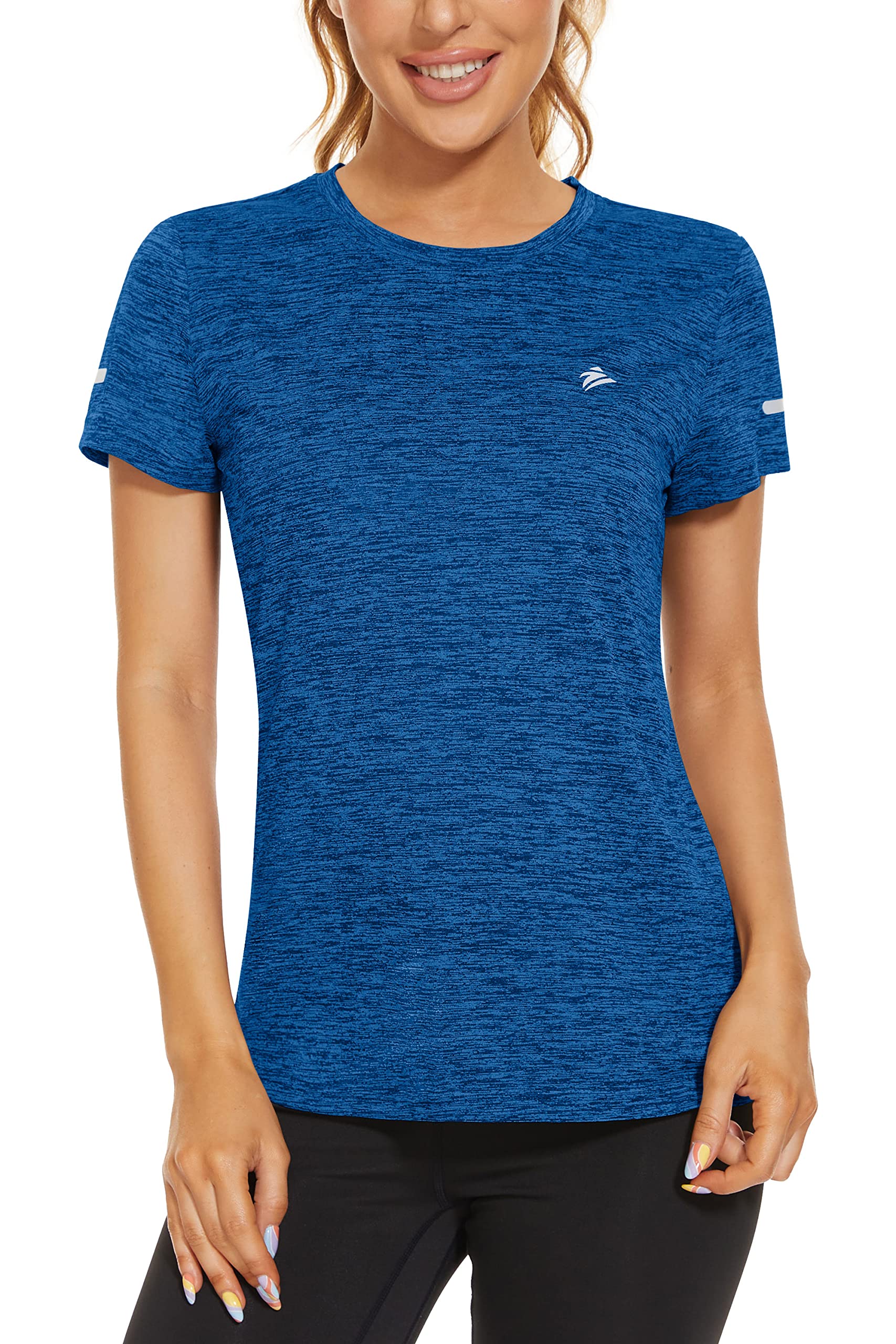 TACVASEN Women's Quick Dry Athletic T-Shirt - Short Sleeve Moisture Wicking Hiking & Running Top - Breathable Crew Neck Workout Shirt for Fitness, Yoga & Outdoor Activities
