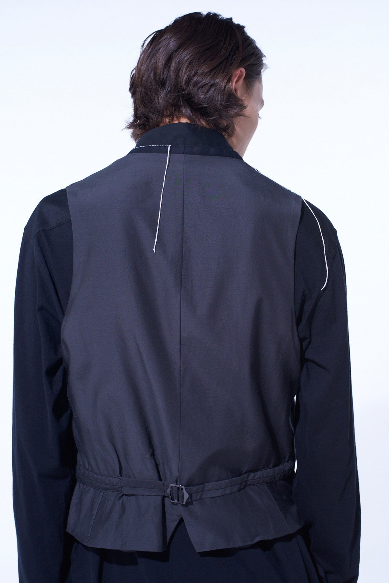 Men's Cotton Twill Work Vest with Color Stitching - Durable & Stylish for Construction, Outdoor Jobs & Casual Wear
