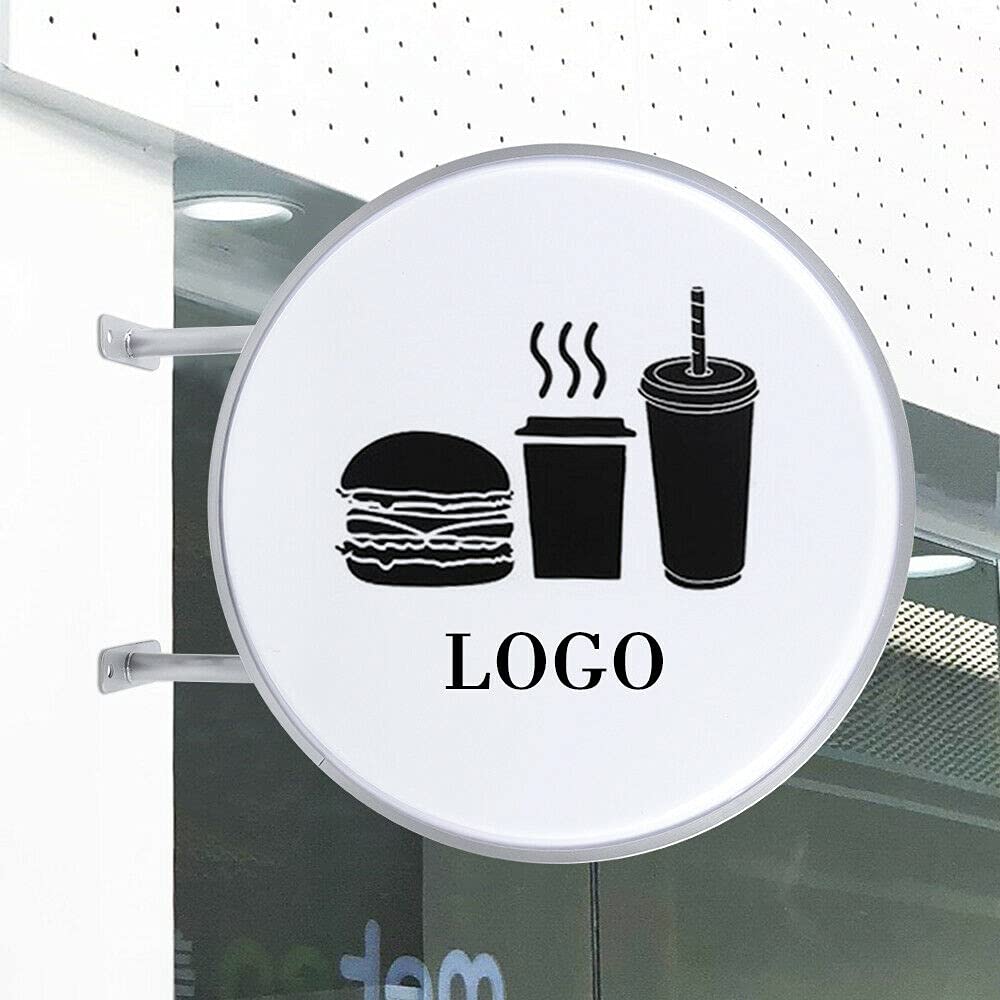 24Inch LED Double Sided Light Box - Waterproof Round Illuminated Advertising Sign Board for Outdoor Shop, Retail Store & Exhibition Display | Perfect for Storefronts, Trade Shows & Promotional Events