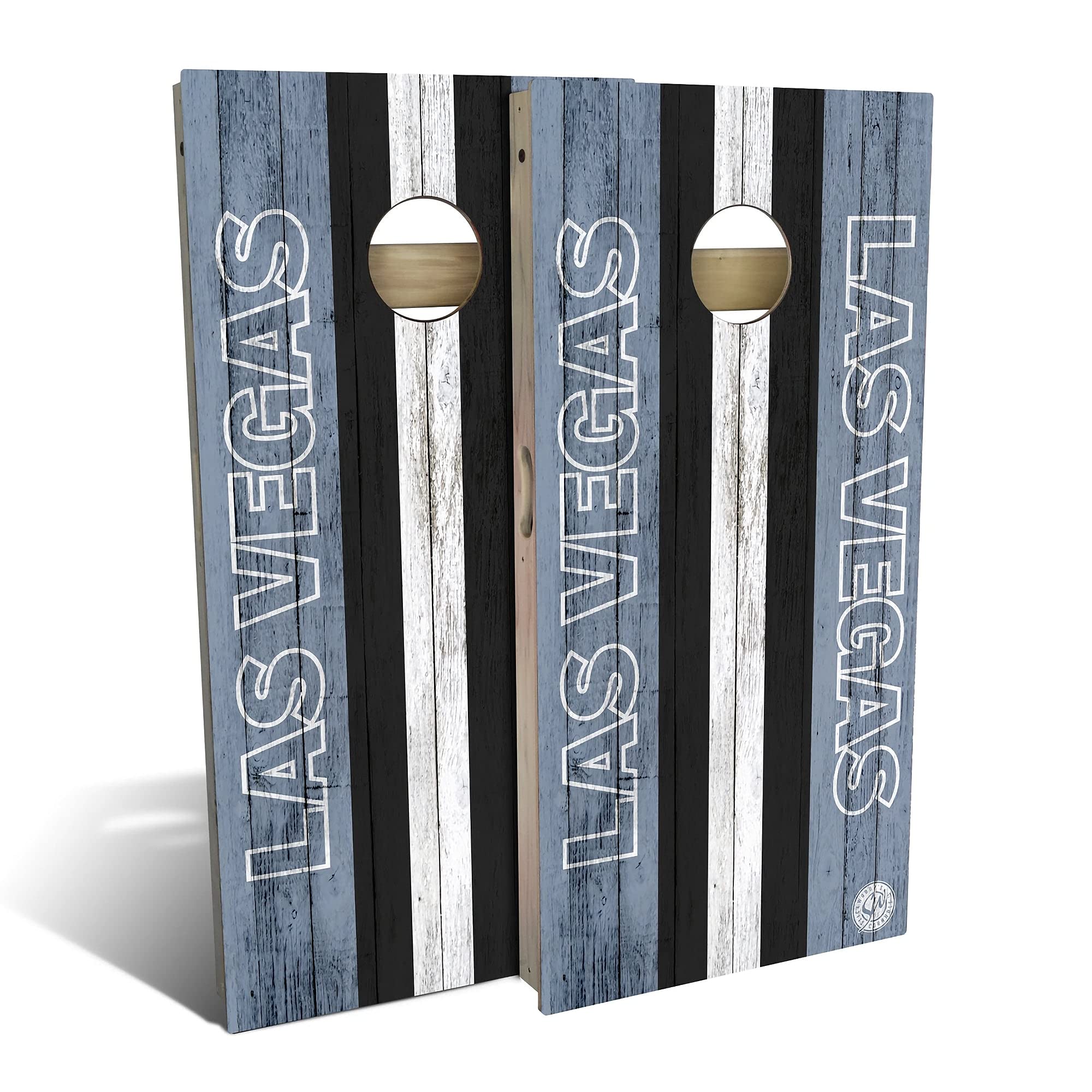 Las Vegas Themed Cornhole Game Set - 2 Premium Football Cornhole Boards & 8 Bean Bags - Perfect for Tailgating, Backyard BBQs, and Game Day Parties