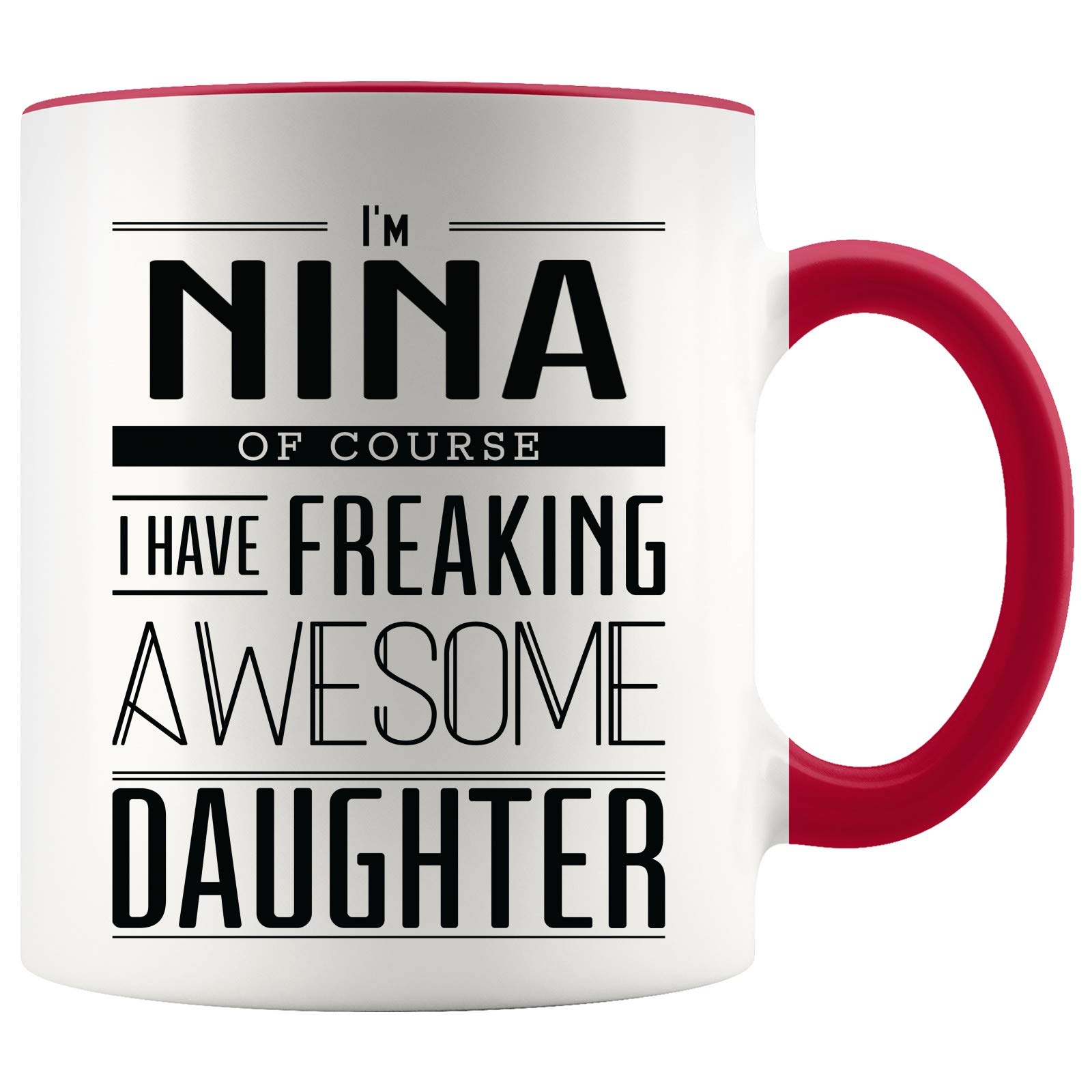 Unique Funny Coffee Mug for Mom - 11oz Best Mother's Day Gift from Daughter, Awesome Birthday Present, Perfect for Morning Coffee or Tea at Home or Office