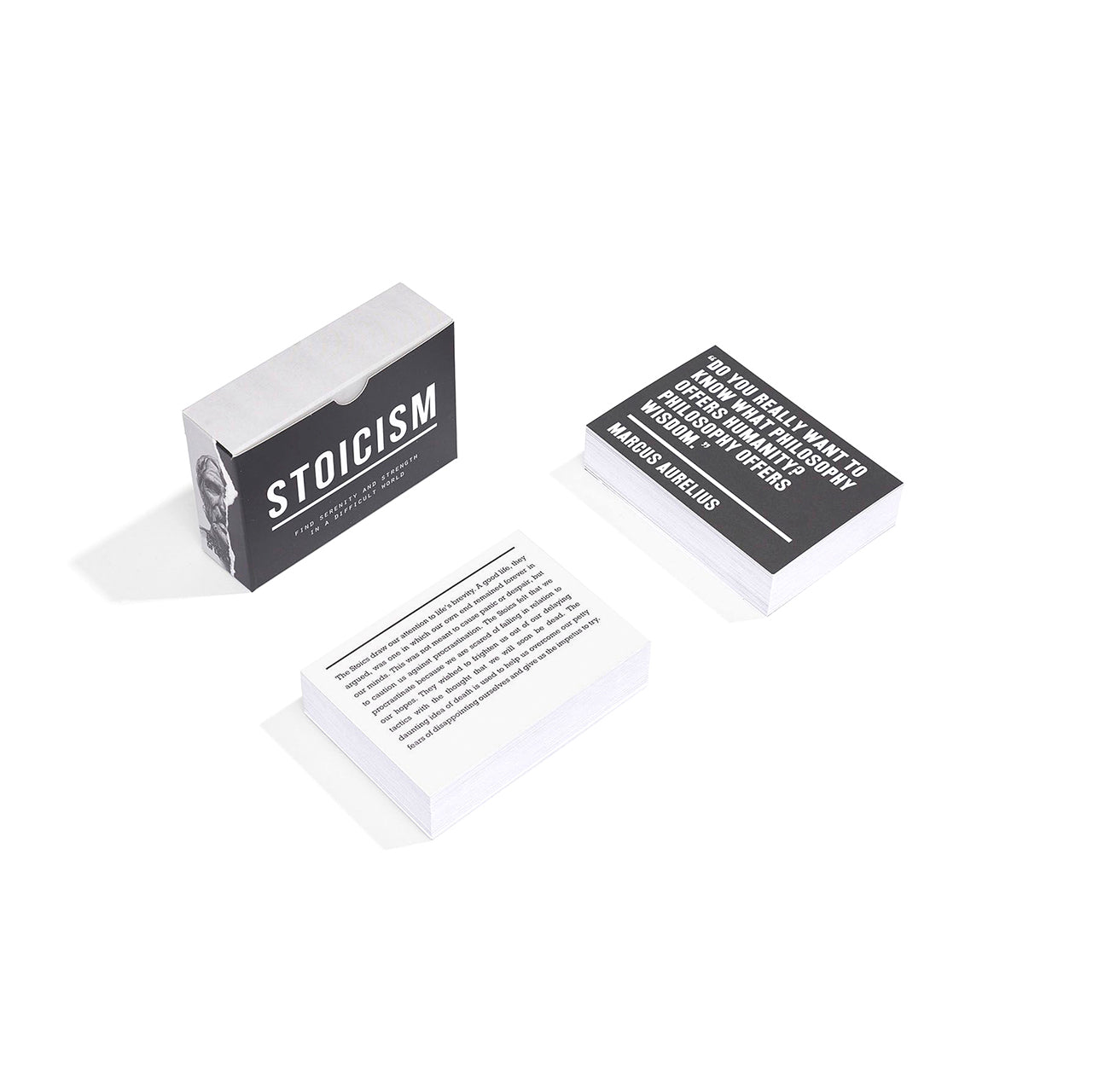 Stoicism Card Set - 50 Inspirational Stoic Quotes & Wisdom Cards for Daily Motivation, Meditation & Self-Improvement | Perfect for Journaling, Office Decor & Gift Giving