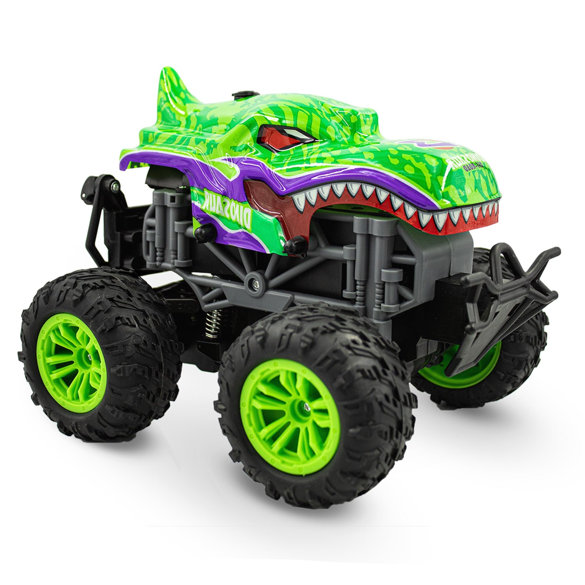 Remote Control Dinosaur and Shark Monster Truck Toy Set - 2 Pack RC Cars for Boys & Girls Ages 8-12 | Outdoor Play, Birthday Gifts, STEM Learning Toys