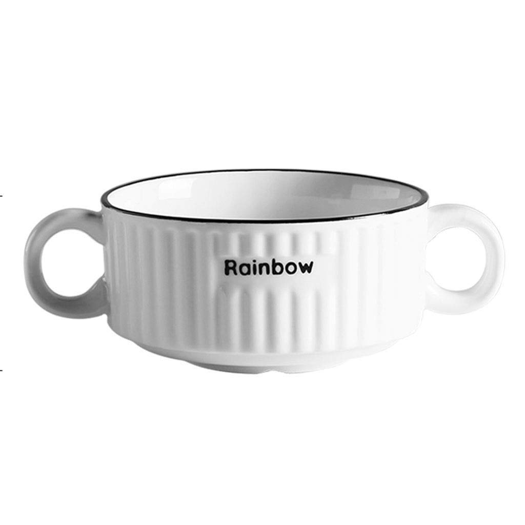 Ceramic Bowl with Lid - BPA-Free Soup & Salad Bowl for Kitchen, Dorm, Camping