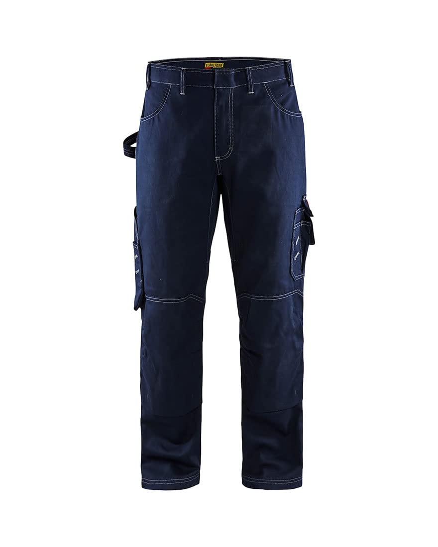 Blaklader FF Flame Resistant Work Pants - Navy Blue (Size 30x20) | Durable Safety Trousers for Welding, Construction & Industrial Work
