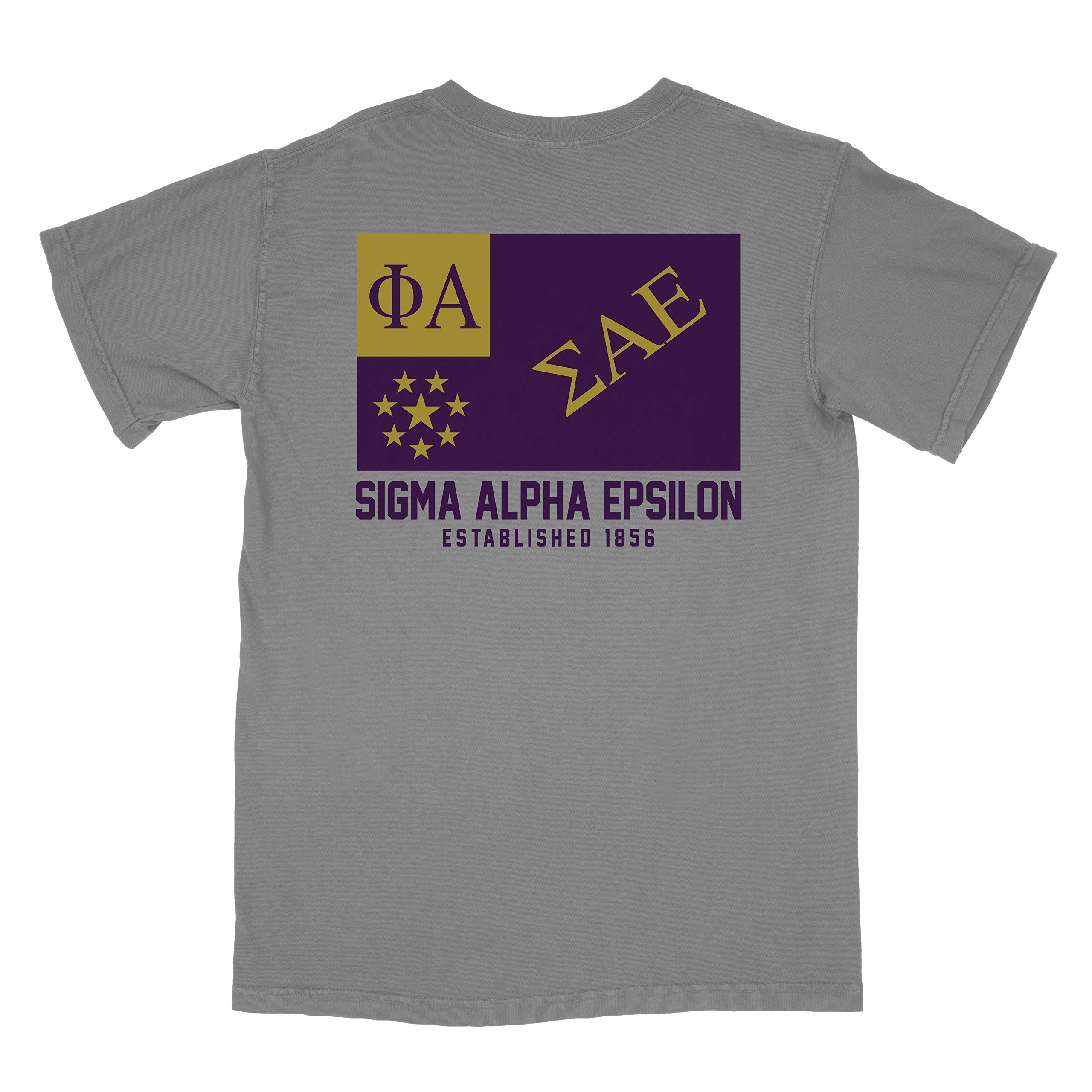 Sigma Alpha Epsilon Fraternity Flag Comfort Colors T-Shirt | SAE Greek Letter College Apparel | Perfect for Rush Week, Bid Day & Brotherhood Events