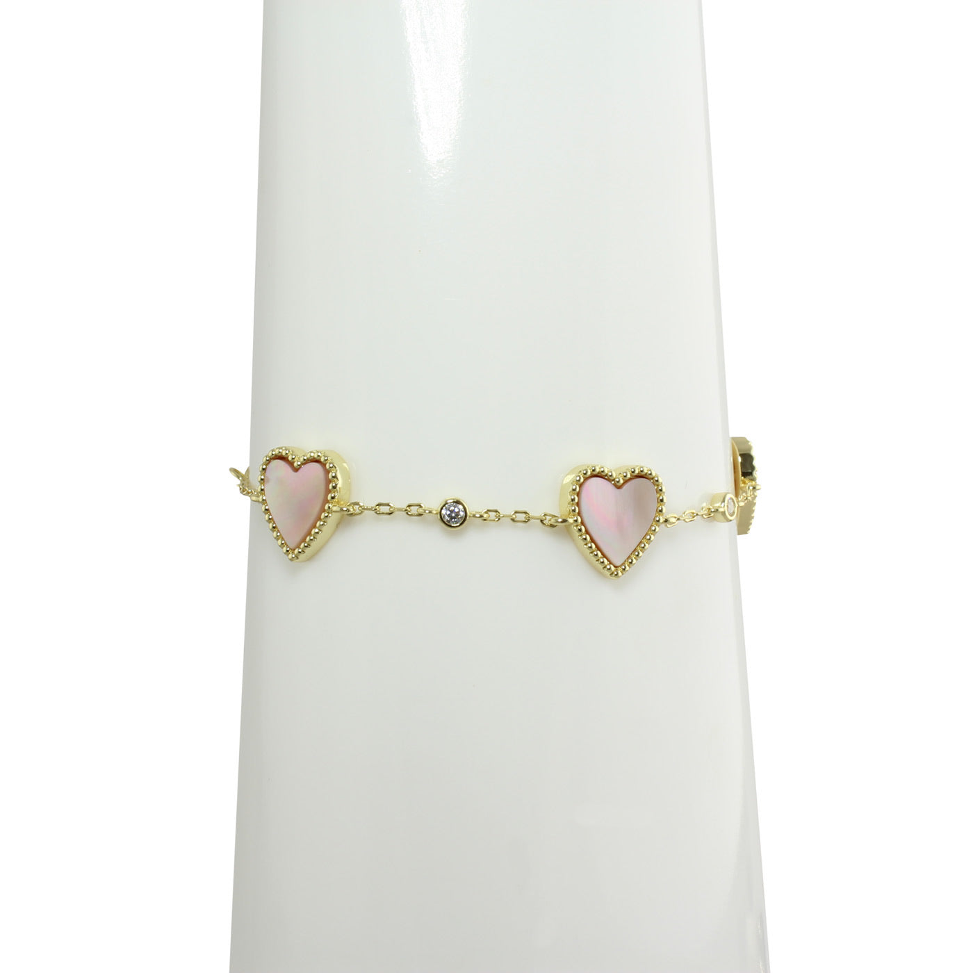 Enamel Heart Charm Bracelet for Women - Elegant Adjustable Cuff Bangle for Casual Wear & Gift Giving