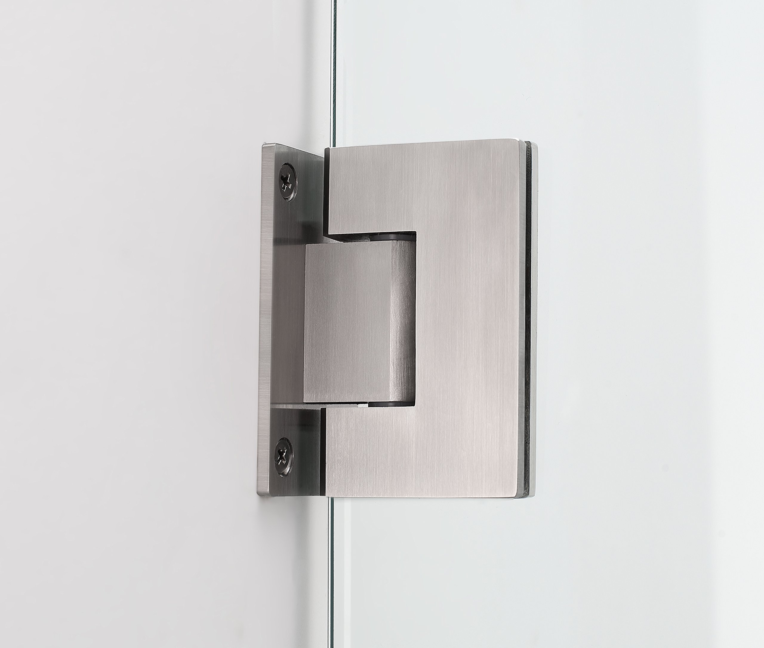 Aston Belmore GS Frameless Hinged Shower Door with Frosted Glass & Built-in Shelves - Perfect for Modern Bathroom Renovations & Spa-Like Showers
