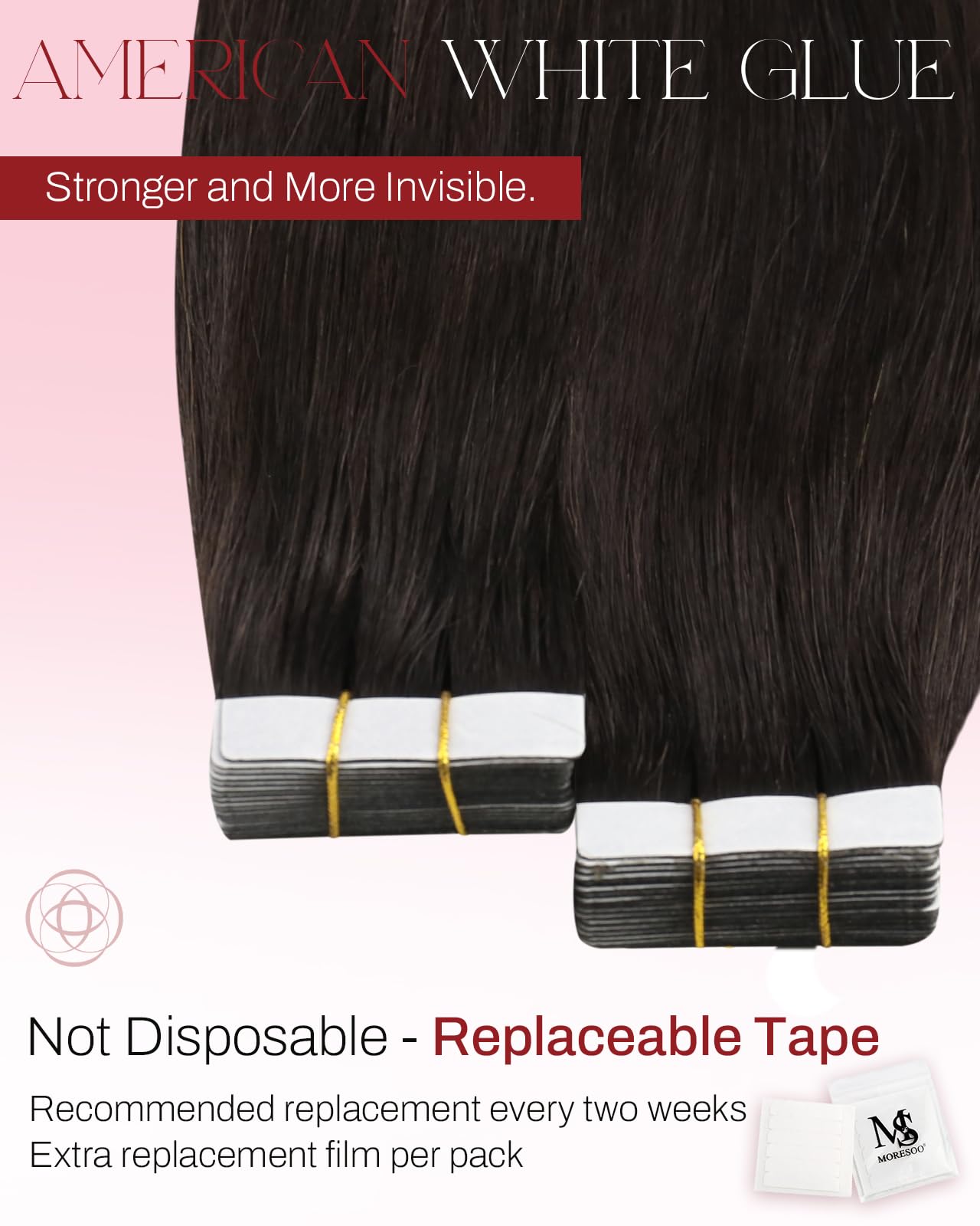 Premium 22 Inch Darkest Brown (#2) Real Human Hair Tape-In Extensions - 20pcs 50g Seamless & Glue-Free for Natural Look | Perfect for Daily Wear, Parties & Special Occasions