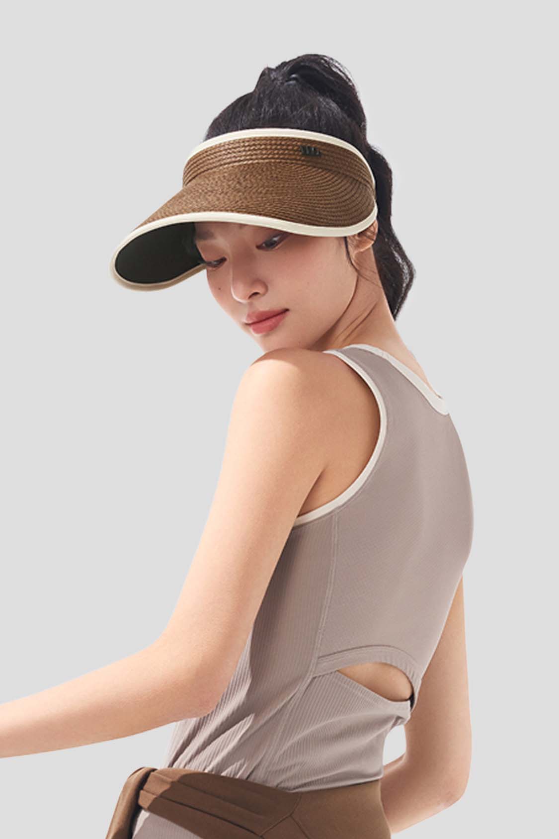 Guji Wide Brim Women's Sun Visor Hat UPF50+ for Outdoor Activities - Beach, Golf, Hiking & Gardening (BM569)