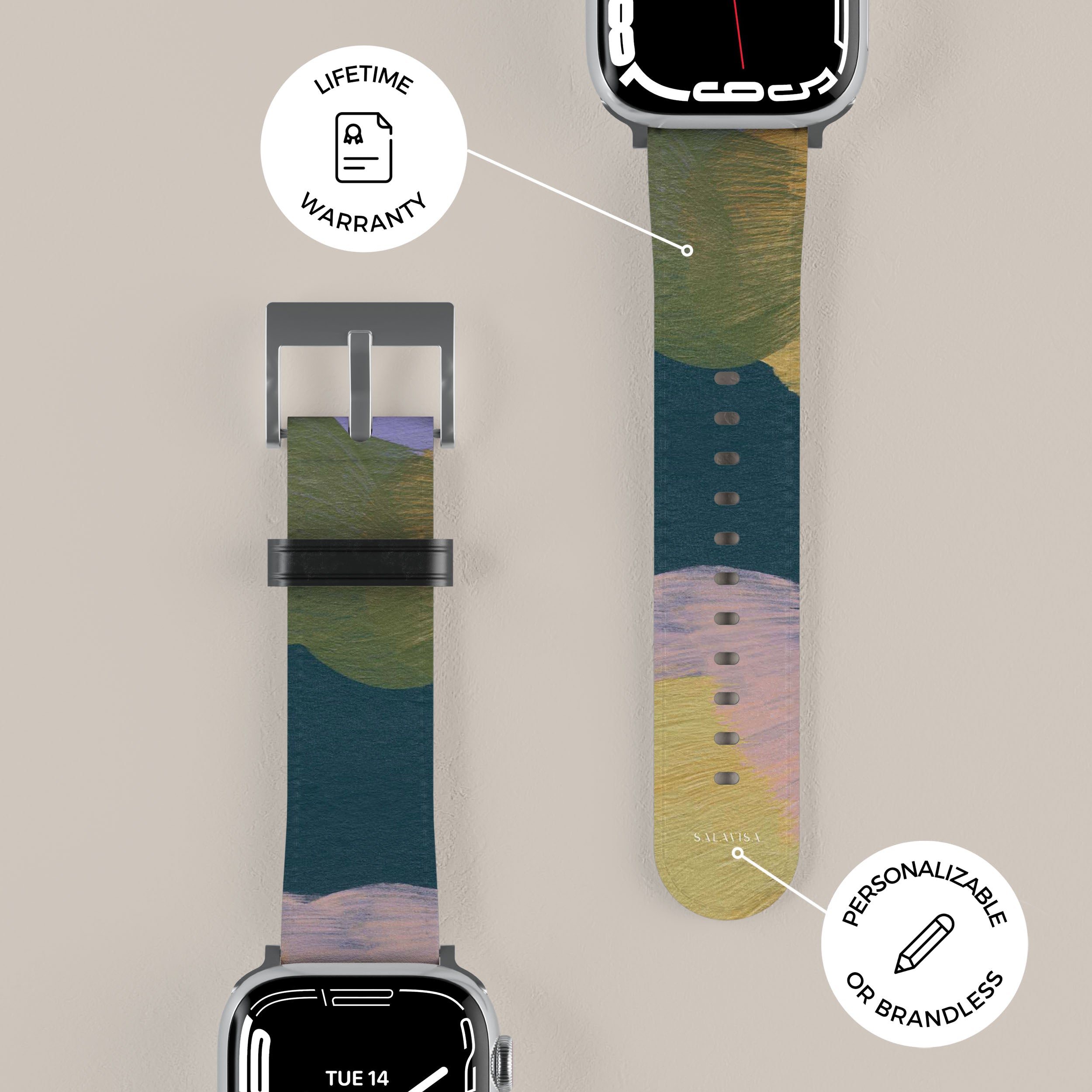 Premium Pale Canvas Apple Watch Band - Soft, Durable & Stylish Replacement Strap for Apple Watch Series 1/2/3/4/5/6/7/8/SE - Perfect for Workouts, Outdoor Adventures & Everyday Wear