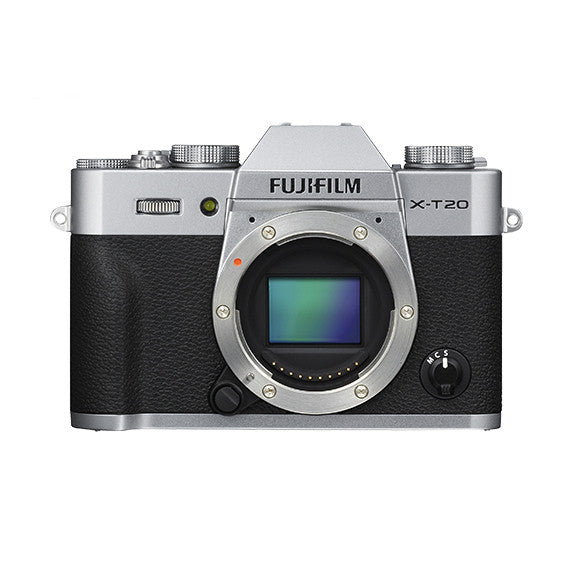 Fujifilm X-T20 Mirrorless Digital Camera Body (Silver) - 4K Video, 24.3MP APS-C Sensor, Compact & Lightweight for Travel, Vlogging & Street Photography