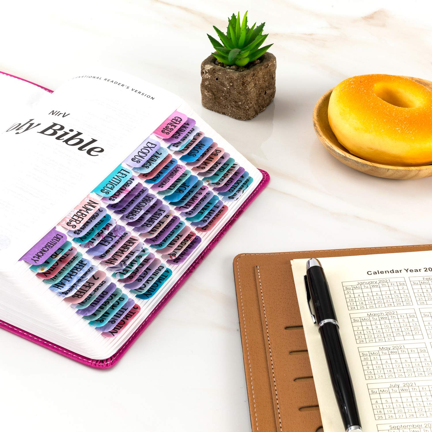 Colorful Bible Indexing Tabs - 90 Peel & Stick Tabs for Scripture Study