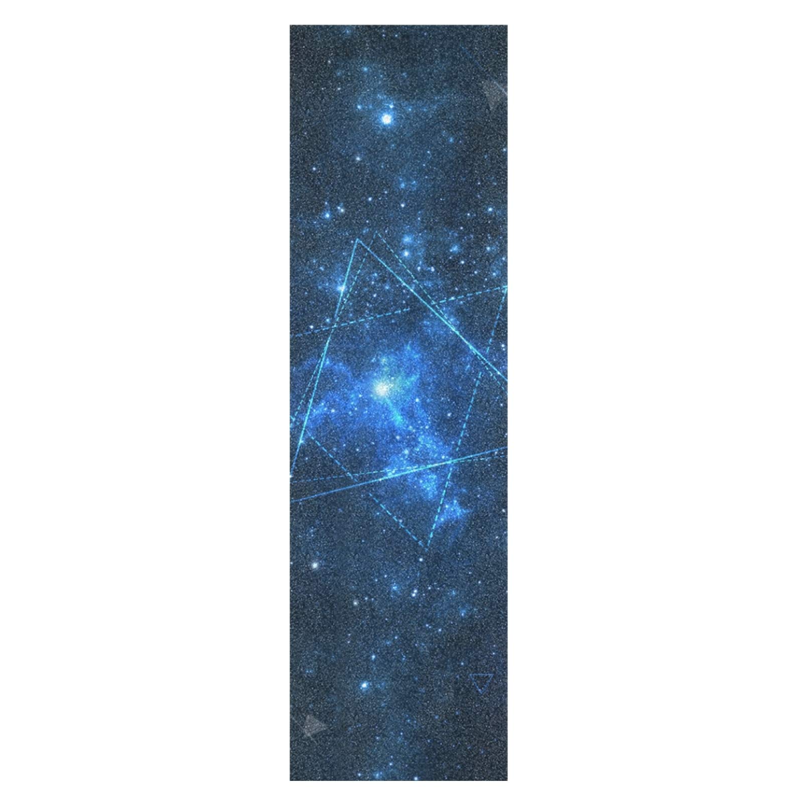 Bolaz Non-Slip Skateboard Grip Tape - 33.1 x 9.1 Inch Waterproof Sandpaper Griptape with Galaxy Hexagram Design for Longboards, Scooters & Skate Decks | Durable Anti-Slip Traction for Street Skating & Tricks