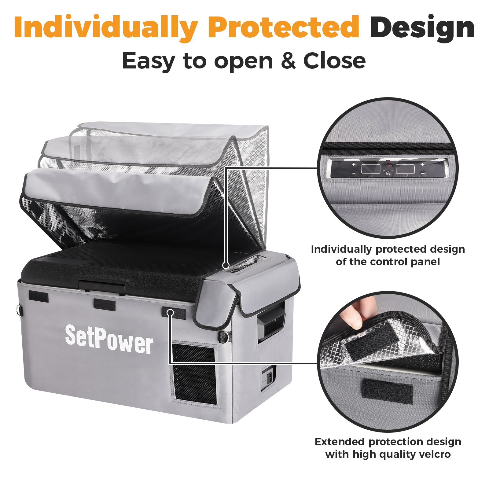 Setpower PT30 RF30 Refrigerator Freezer Insulated Protective Cover - Durable Thermal Cover for Camping, RV, and Outdoor Adventures