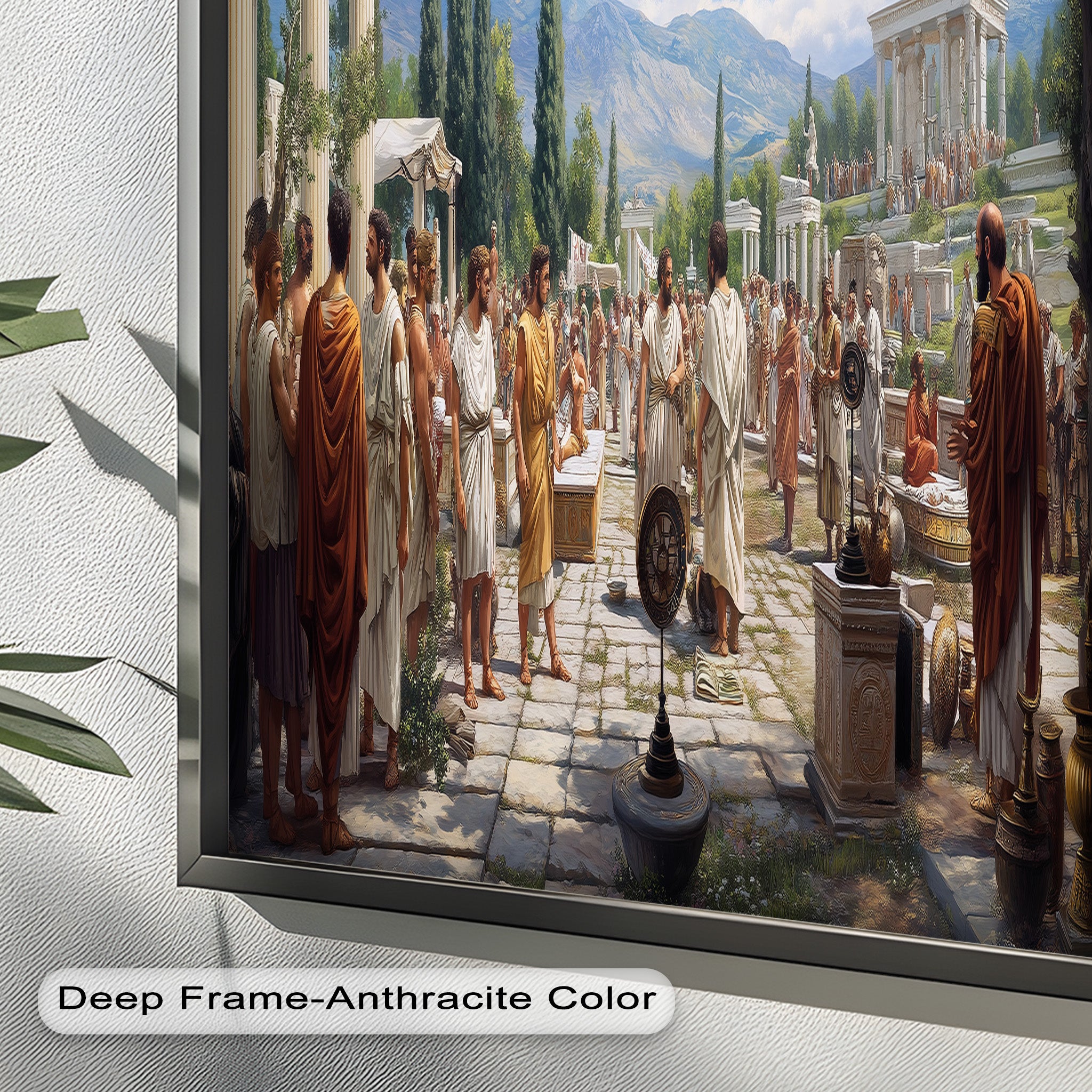 Agora of the Ancients - Greek Mythology Oil Painting Wall Art for Home Decor, Office & Gift