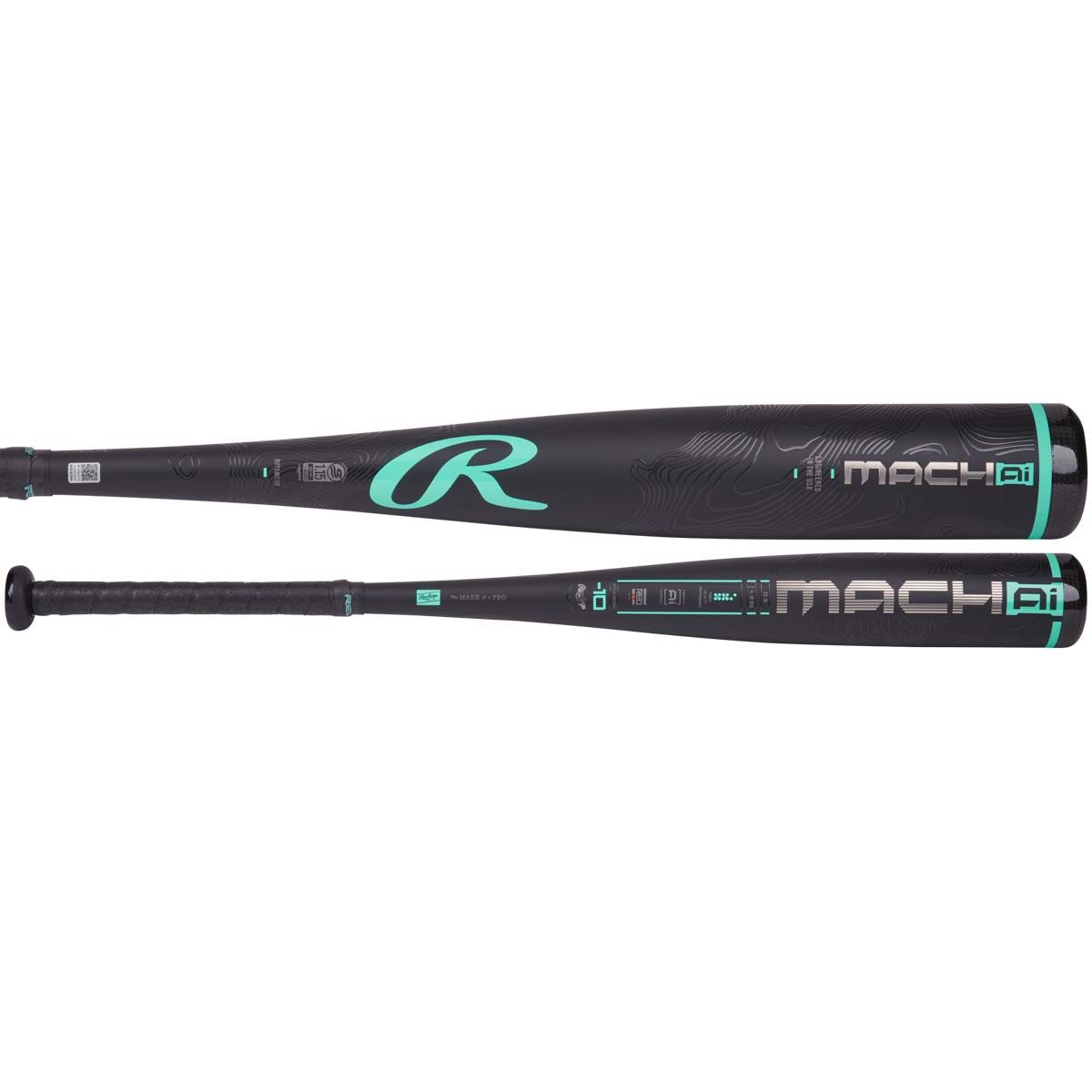 2025 Rawlings Mach AI 8 (2 3/4) USSSA Baseball Bat - Black/Green - Perfect for Youth Baseball Tournaments & Training
