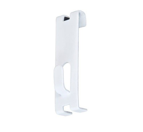 White Gridwall Hooks - 100 Pack for Retail Display & Photo Hanging