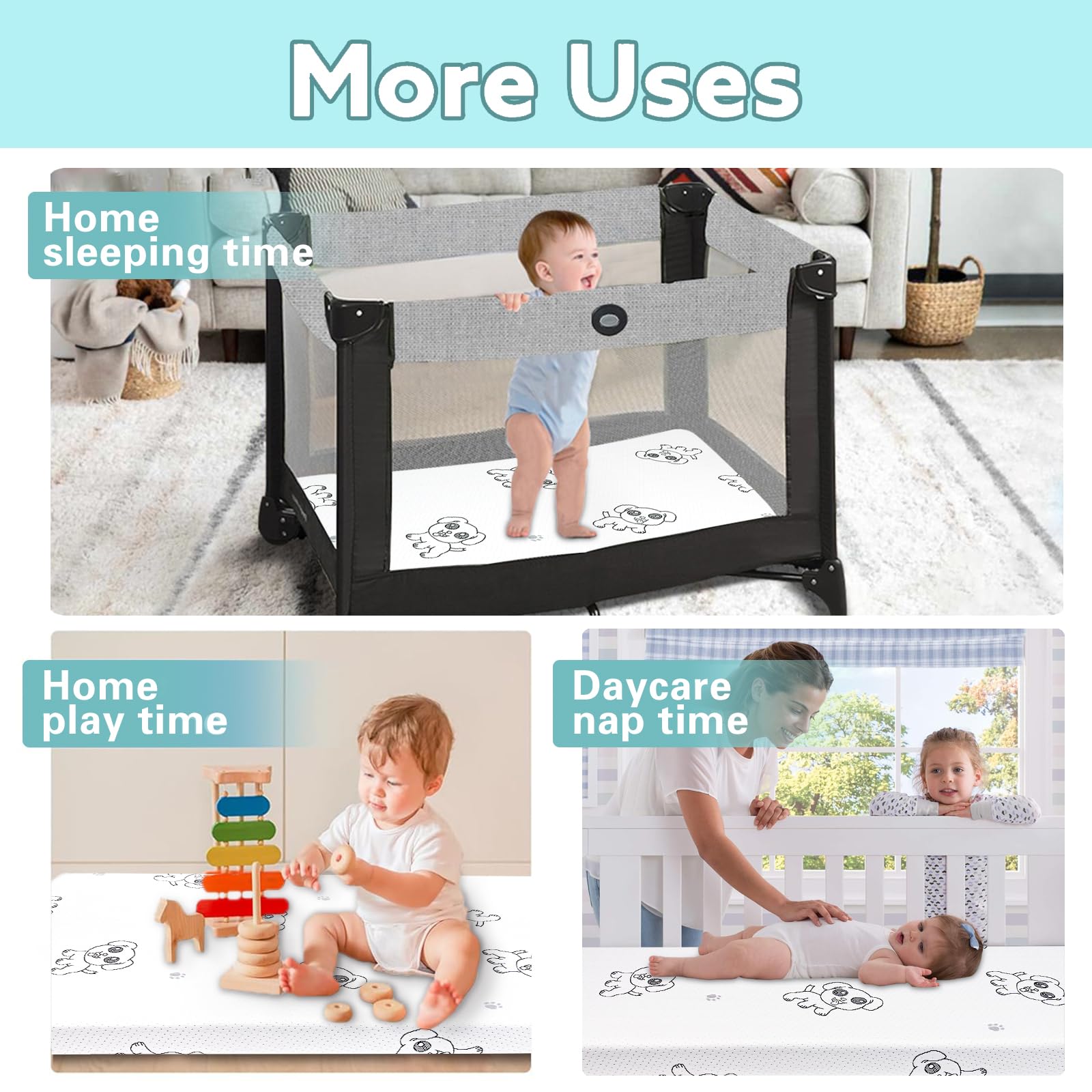 Dual-Sided Memory Foam Pack and Play Mattress 38