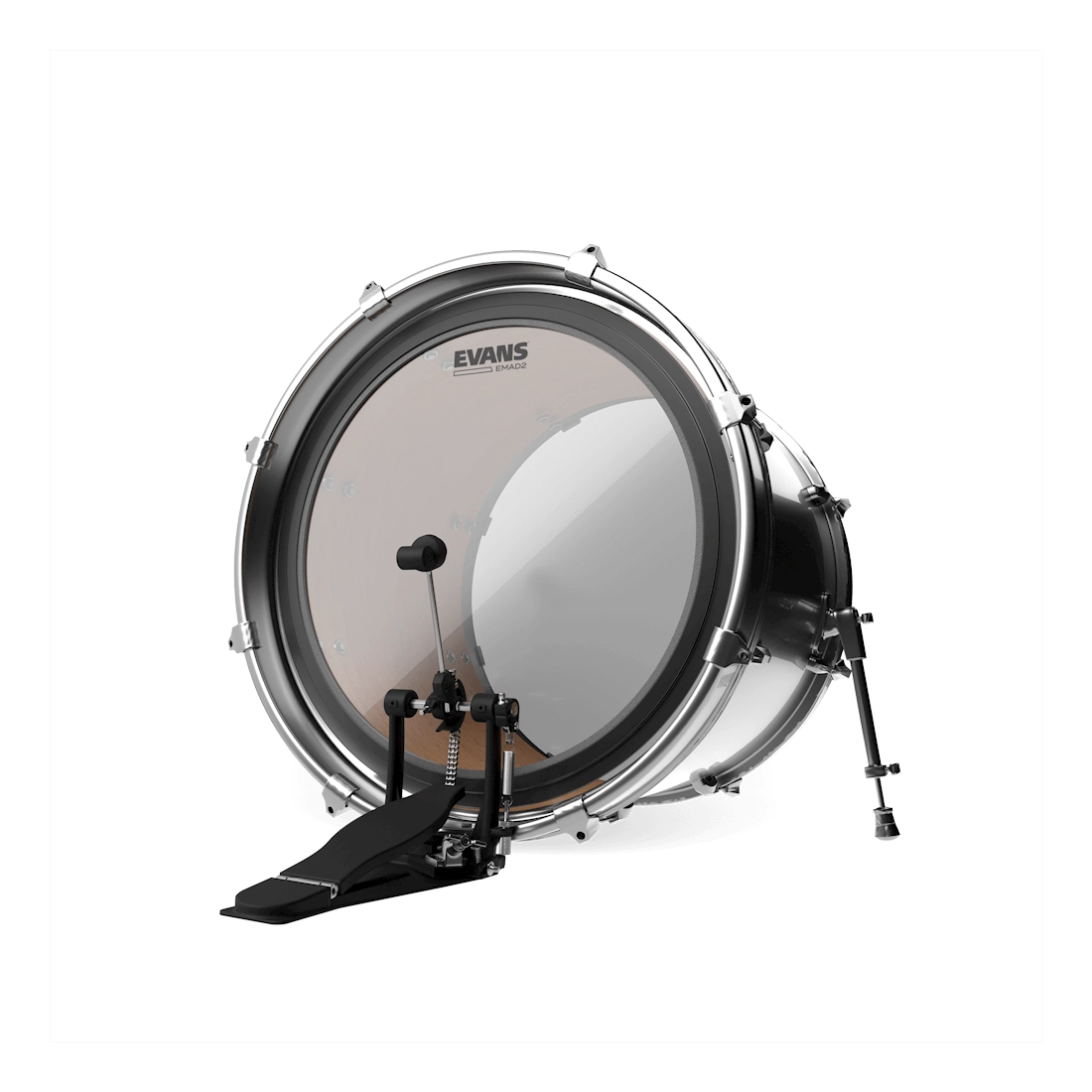 Evans EMAD Clear Bass Drum Head 20 Inch - Premium Drumhead for Punchy Low-End & Reduced Overtones | Perfect for Rock, Metal & Live Performances