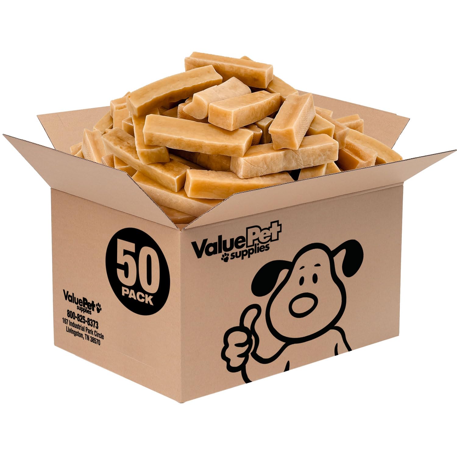 ValueBull Himalayan Yak Cheese Dog Chews for Aggressive Chewers - All Natural, Healthy & Safe, Low Odor, Small Size (50 Count Bulk Pack) - Long-Lasting Dental Treats for Medium to Large Dogs - Perfect for Training, Teething, and Anxiety Relief