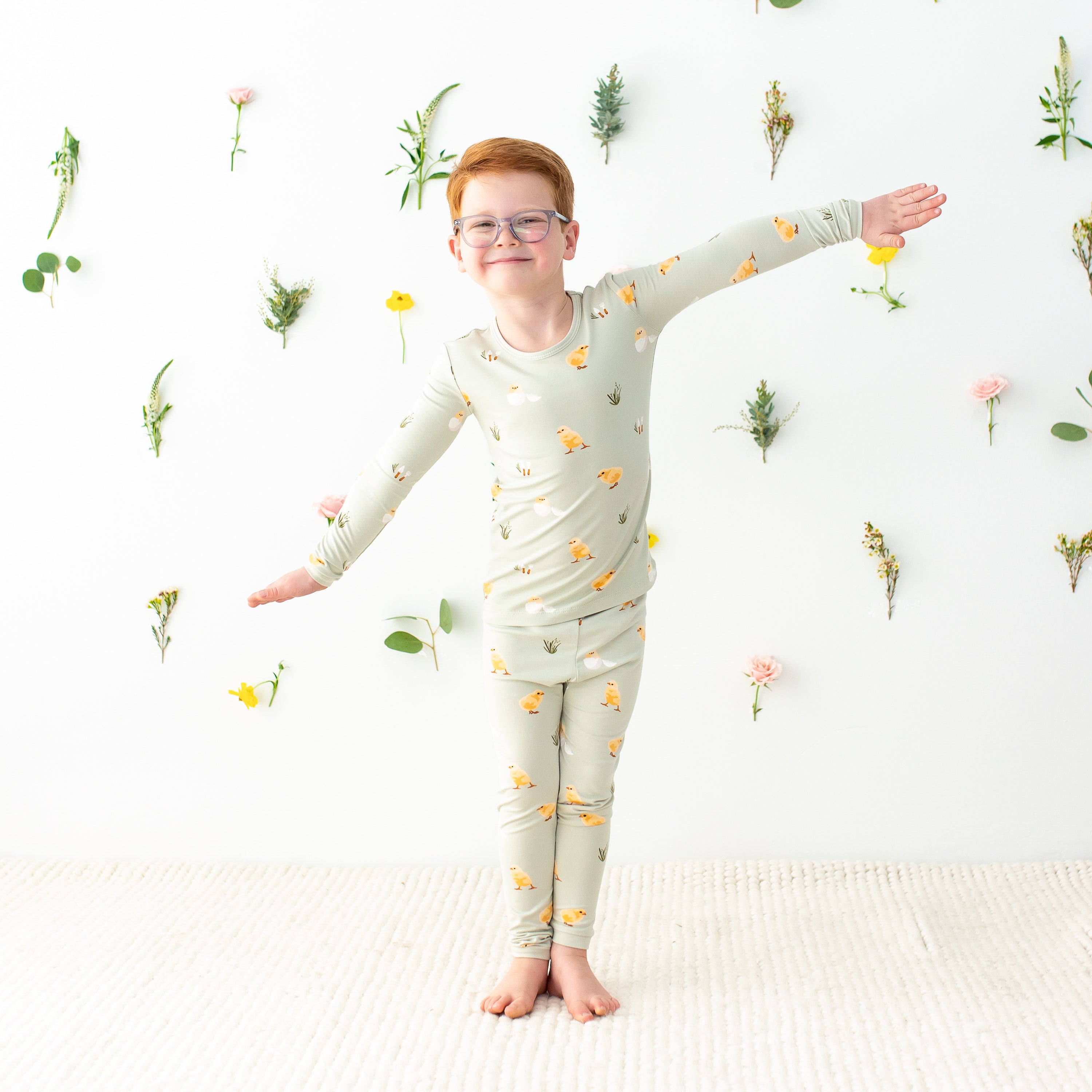 Aloe Chick Long Sleeve Pajamas for Women - Soft & Comfortable Sleepwear Set - Perfect for Cozy Nights, Lounging at Home, and Winter Sleepwear