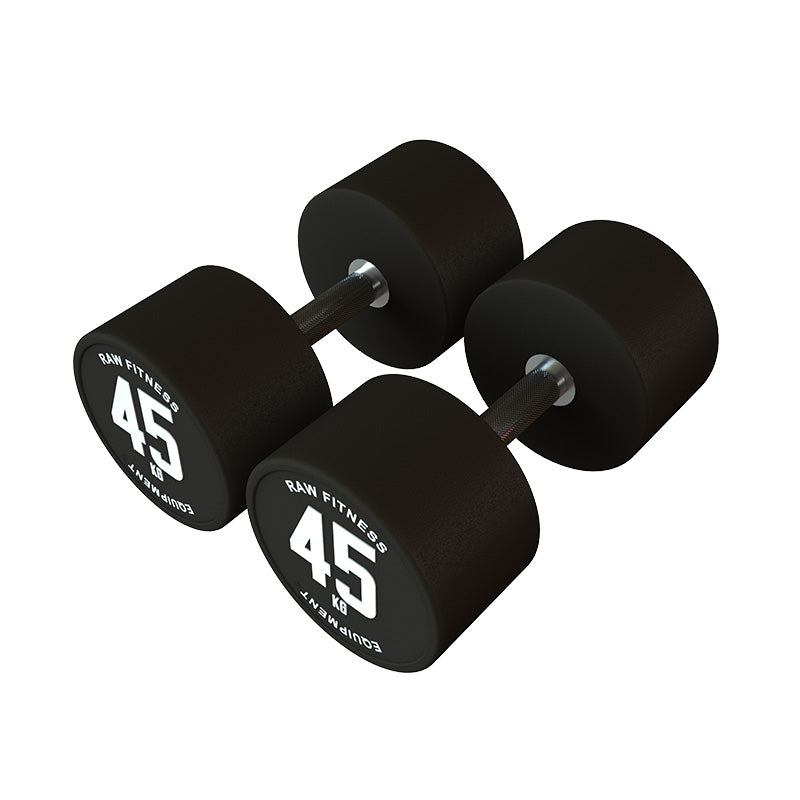 45KG Dumbbell Set - Heavy Duty Round Rubber Coated Weights for Home Gym, Strength Training & Fitness Workouts - Perfect for Weightlifting, CrossFit & Muscle Building