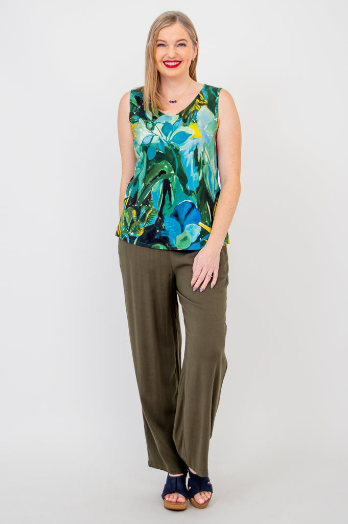 Hannah Tank Top - Eco-Friendly Linen Bamboo Blend - Perfect for Yoga, Travel & Casual Wear