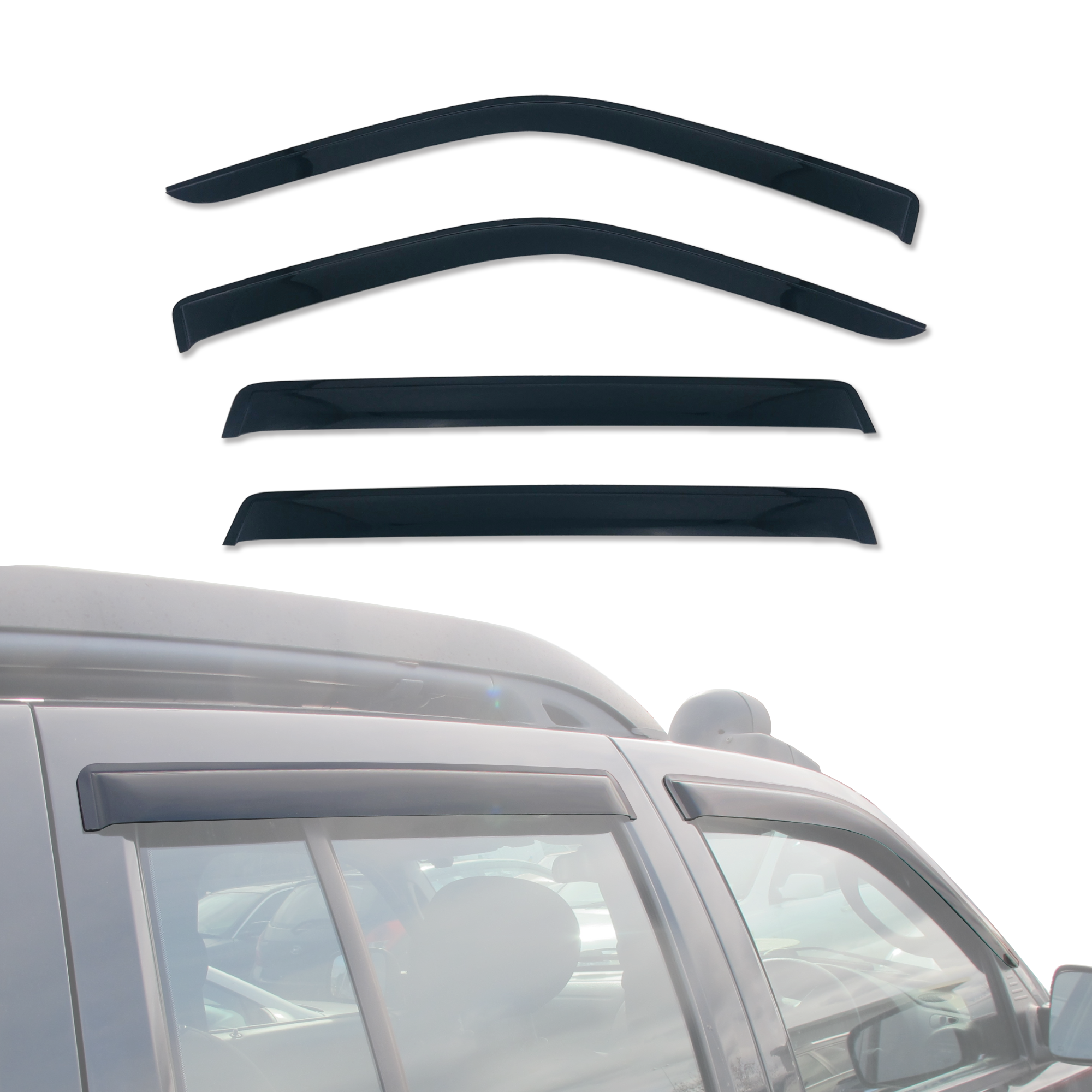 Weather Shields for Jeep Cherokee KJ Series 2001-2007 - Rain Guards & Window Deflectors for All-Weather Protection | Perfect for Off-Roading & Daily Commuting