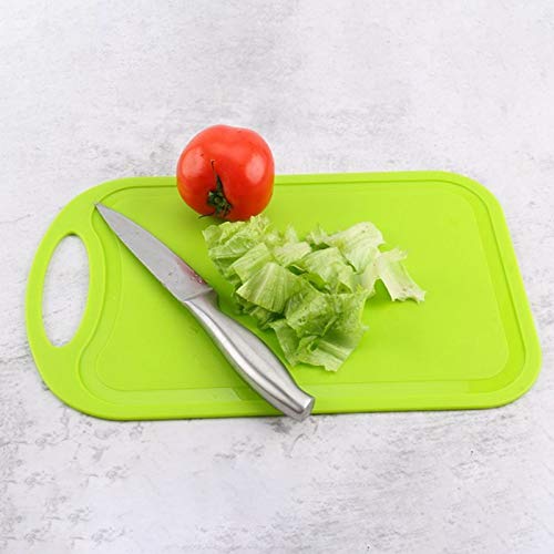 TWDYC Non-Slip Plastic Cutting Board for Meat & Vegetables - Anti-Overflow Design with Hang Hole - Perfect for Kitchen Prep, Cooking & Food Presentation