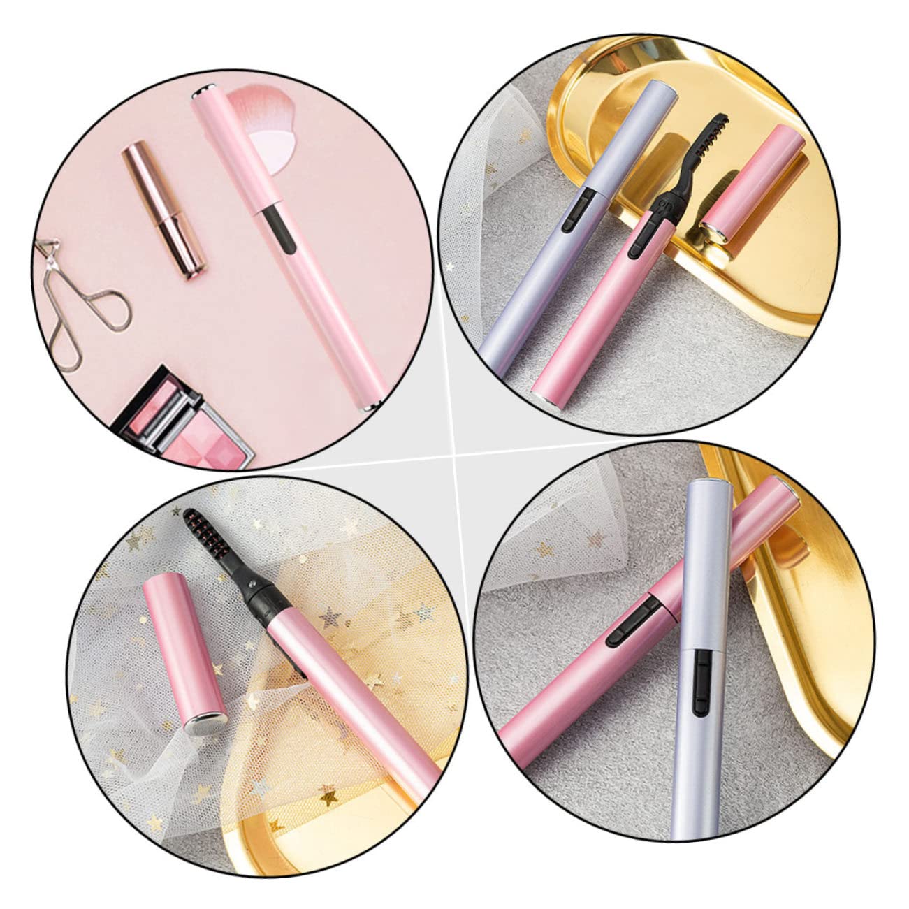 FOMIYES Battery-Powered Heated Eyelash Curler - Automatic Lash Lifting Brush with Travel-Friendly Compact Design - Perfect for Home Use, Travel & Professional Makeup Application