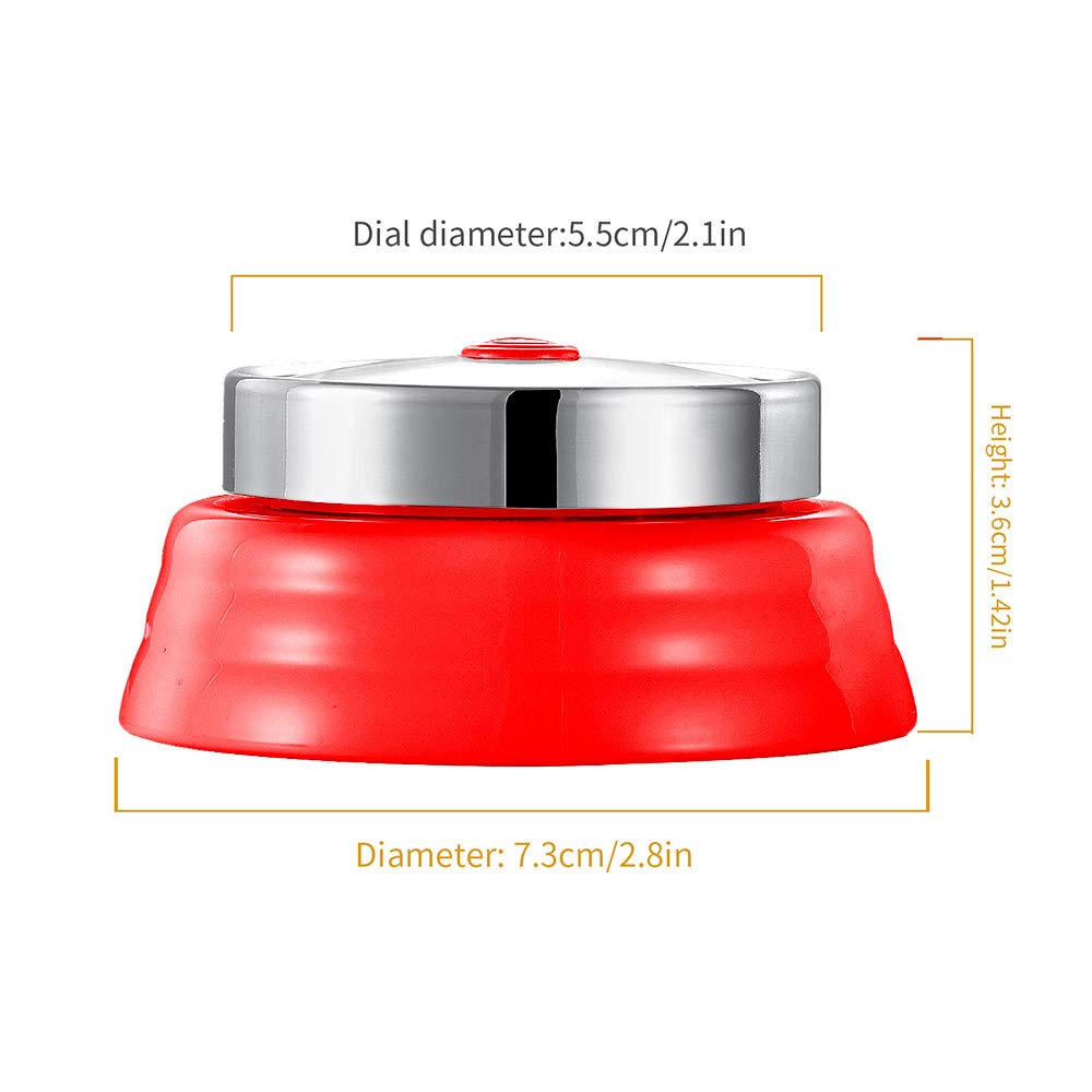 Magnetic Kitchen Timer - No Battery Required Digital Countdown Cooking Timer for Baking, Cooking & Meal Prep - Red